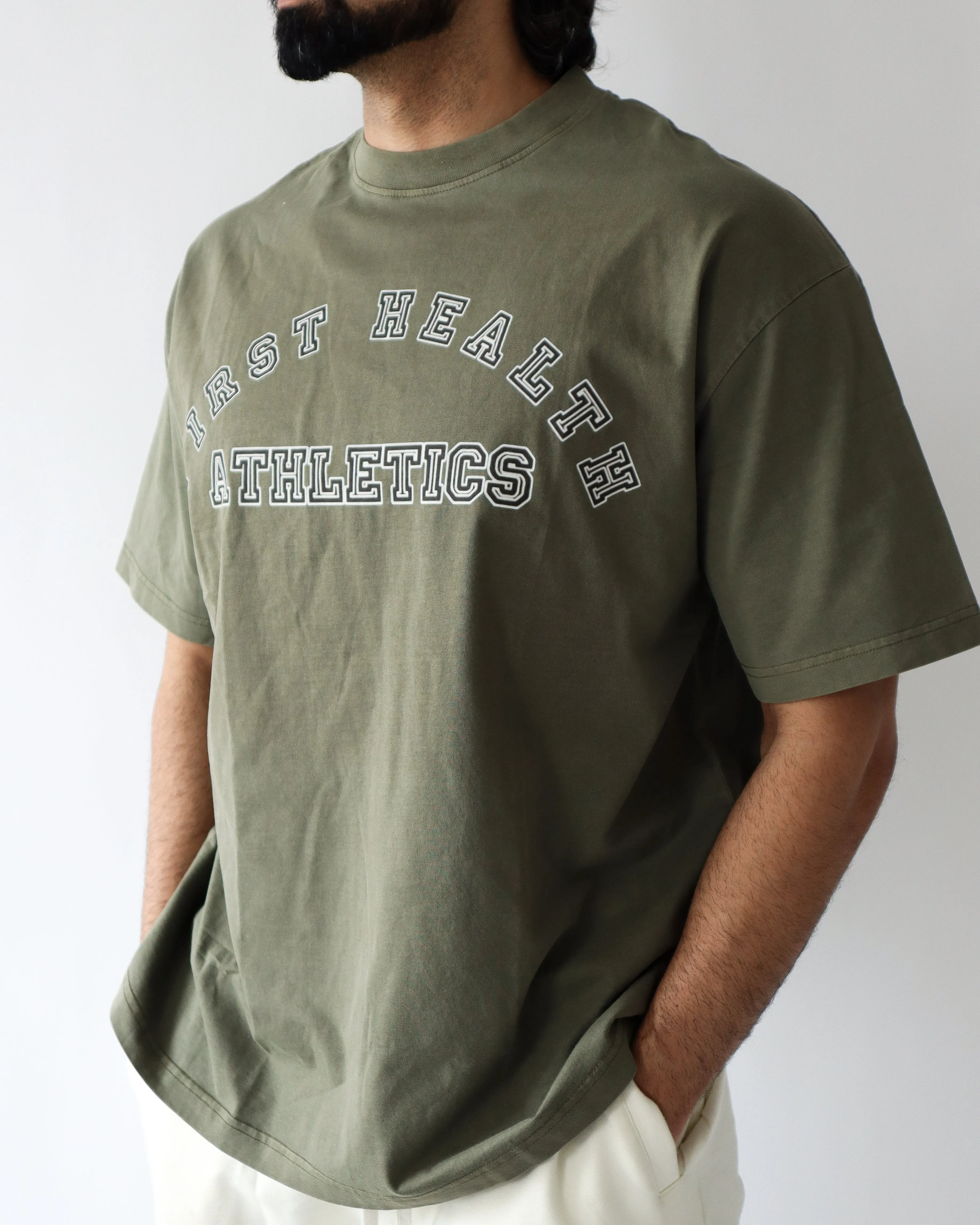 Varsity T-Shirt - Moss sold by First Health Apparel product image thumbnail 2