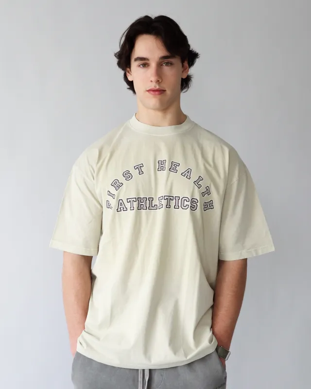 Varsity T-Shirt - Sand sold by First Health Apparel