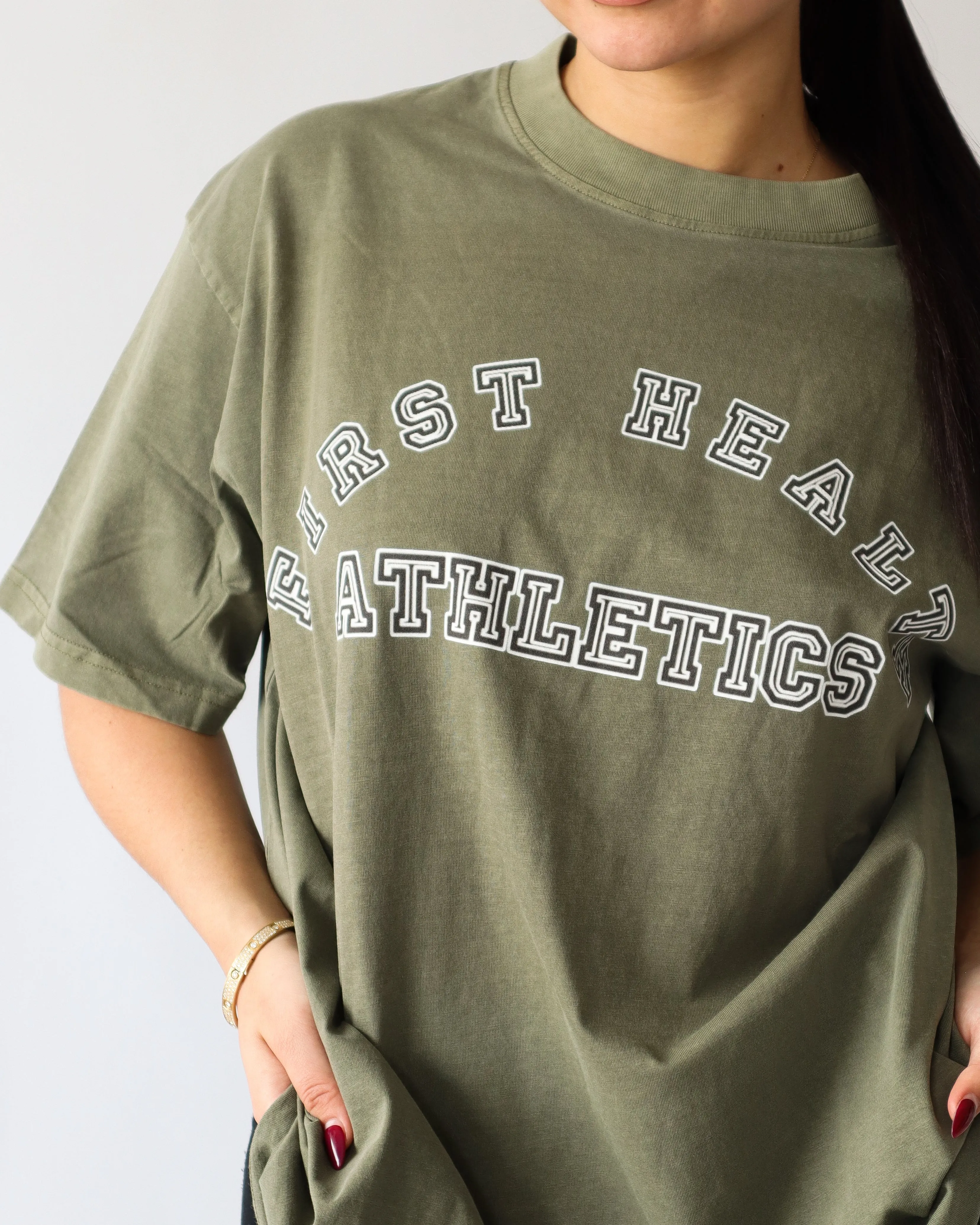 Varsity T-Shirt - Moss sold by First Health Apparel product image thumbnail 2