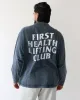 Lifting Club Long Sleeve - Denim sold by First Health Apparel