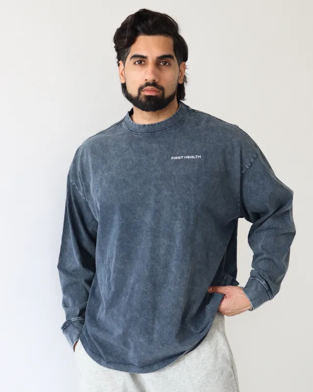 Lifting Club Long Sleeve - Denim sold by First Health Apparel