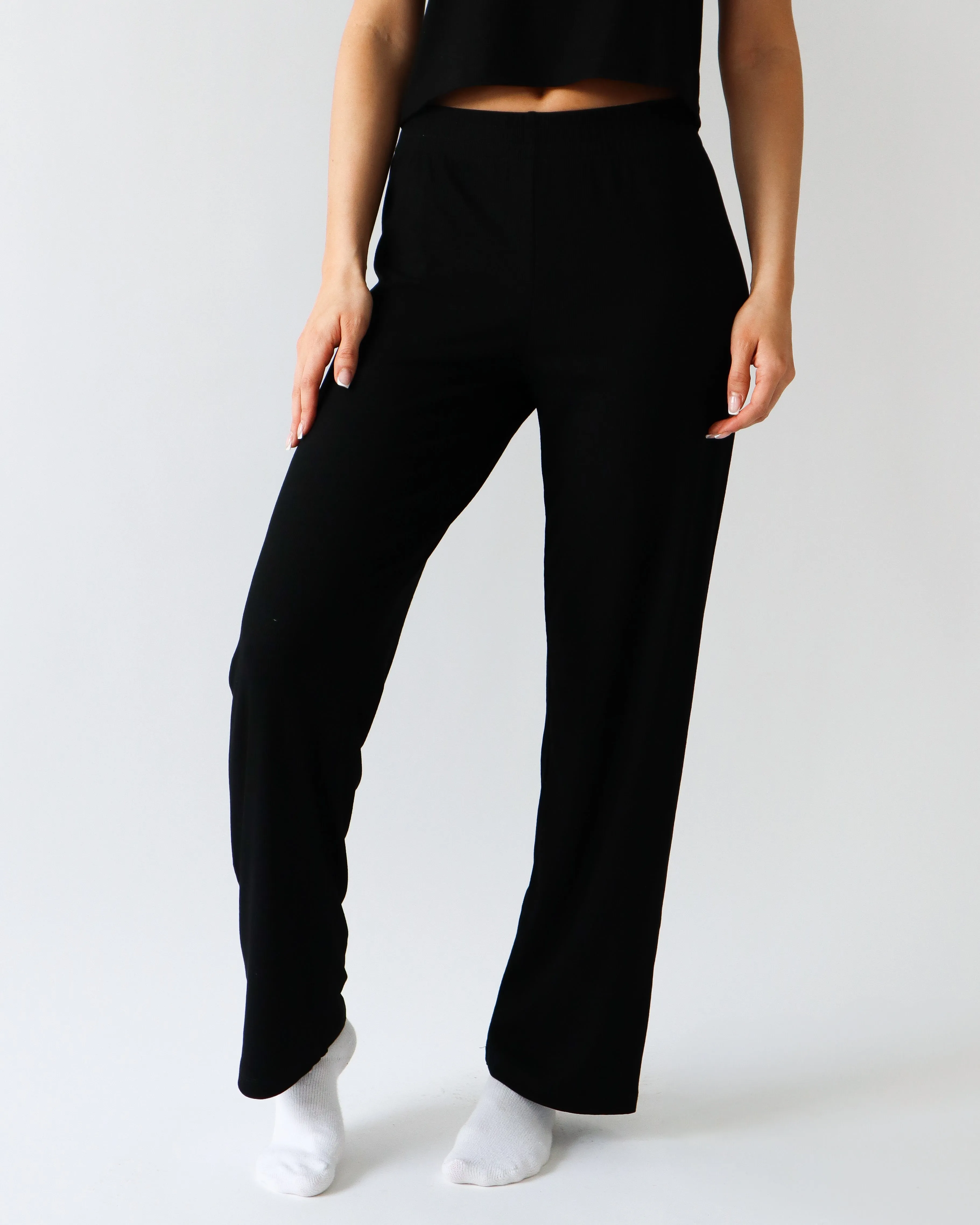 Luxe Lounge Pants - Black sold by First Health Apparel
