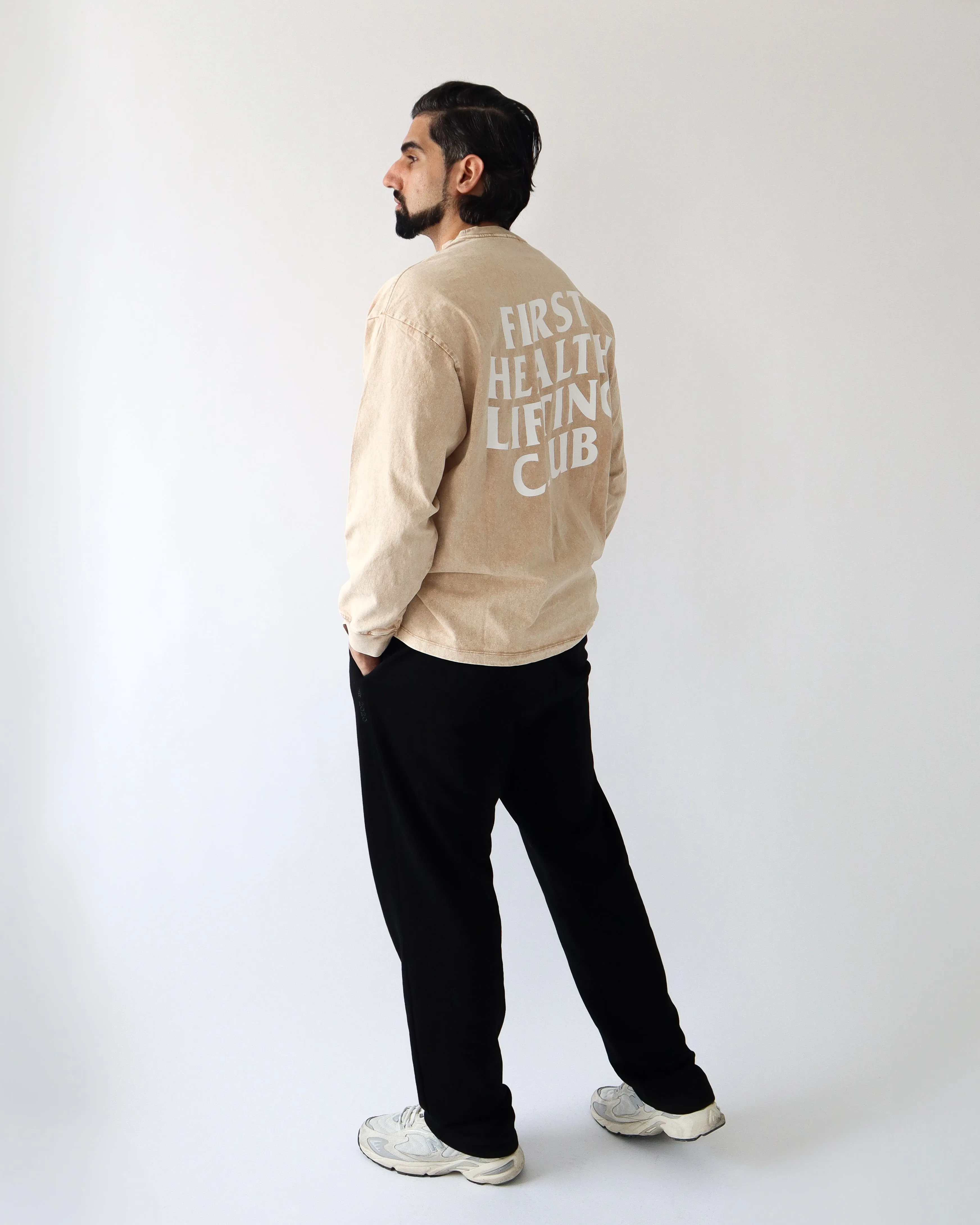 Lifting Club Long Sleeve - Sand sold by First Health Apparel product image thumbnail 4