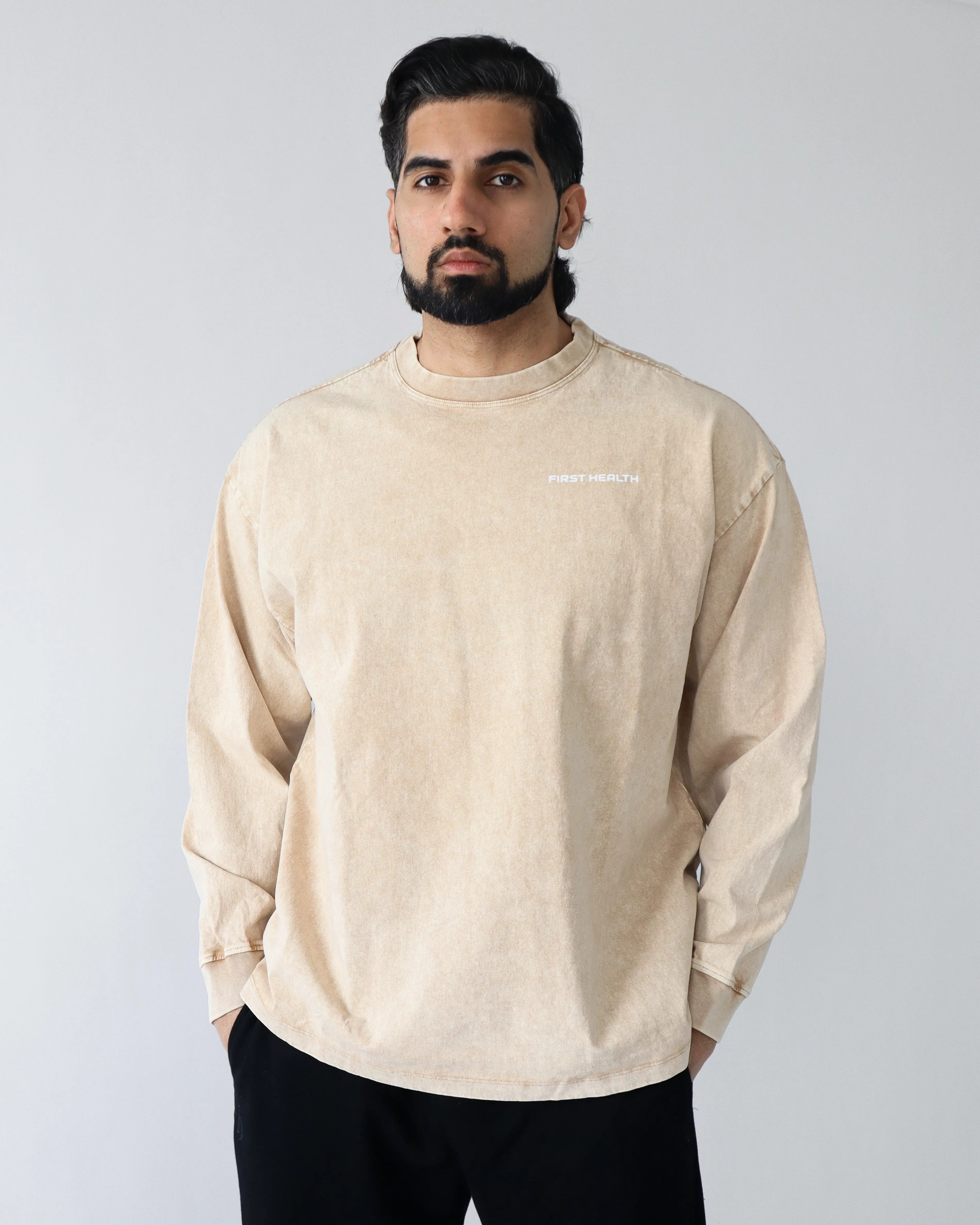 Lifting Club Long Sleeve - Sand sold by First Health Apparel product image thumbnail 2