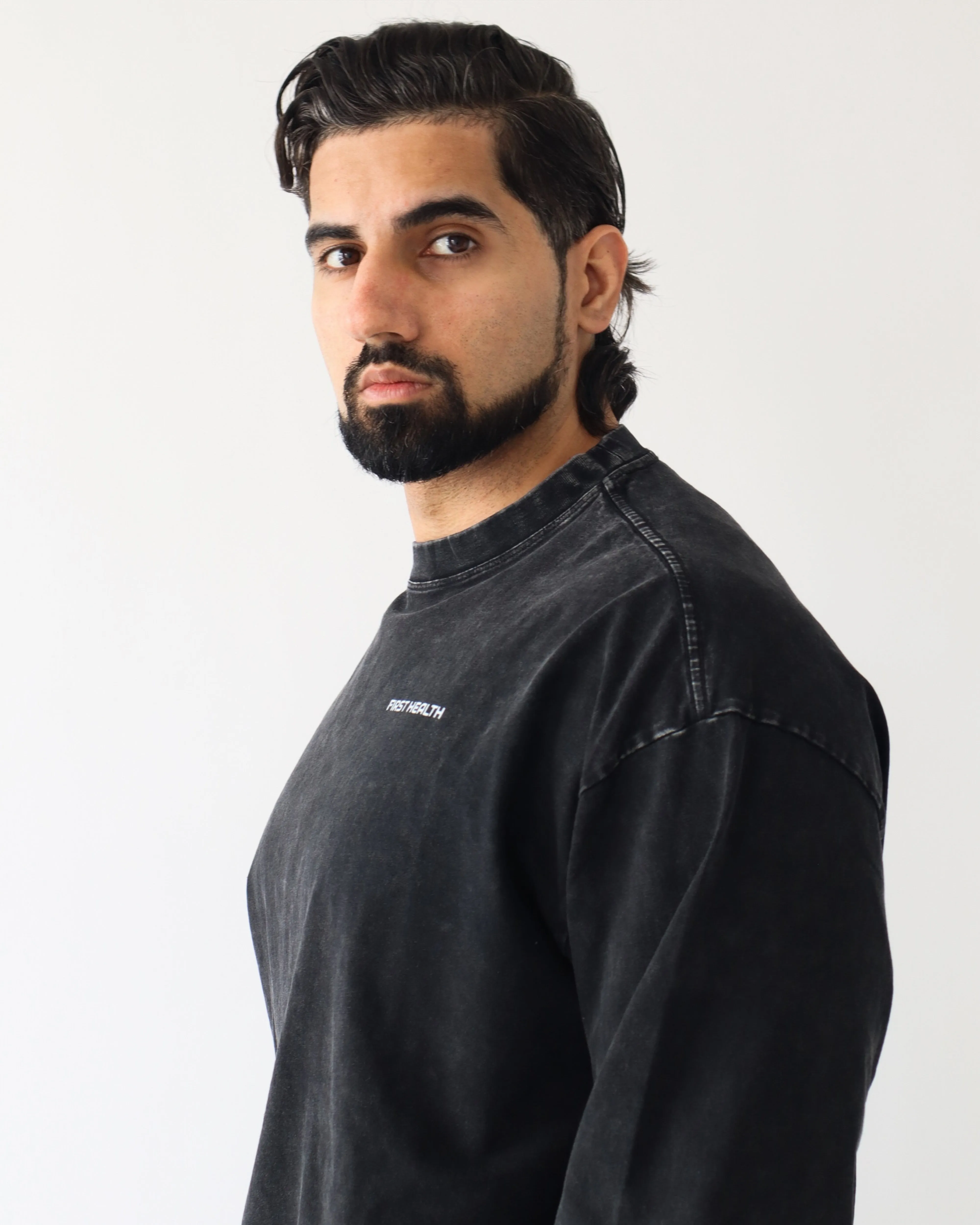 Lifting Club Long Sleeve - Charcoal sold by First Health Apparel product image thumbnail 4