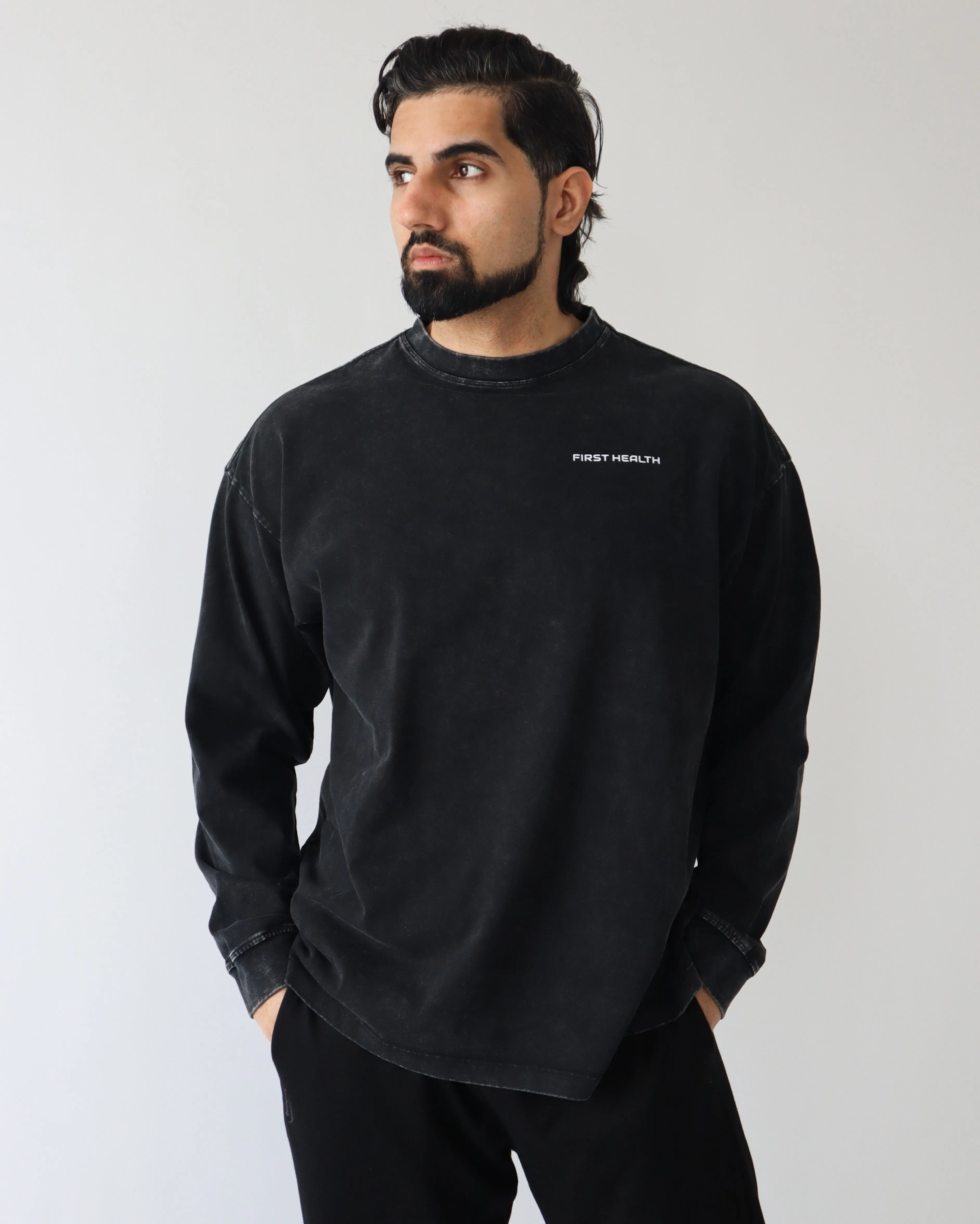 Lifting Club Long Sleeve - Charcoal sold by First Health Apparel product image thumbnail 3