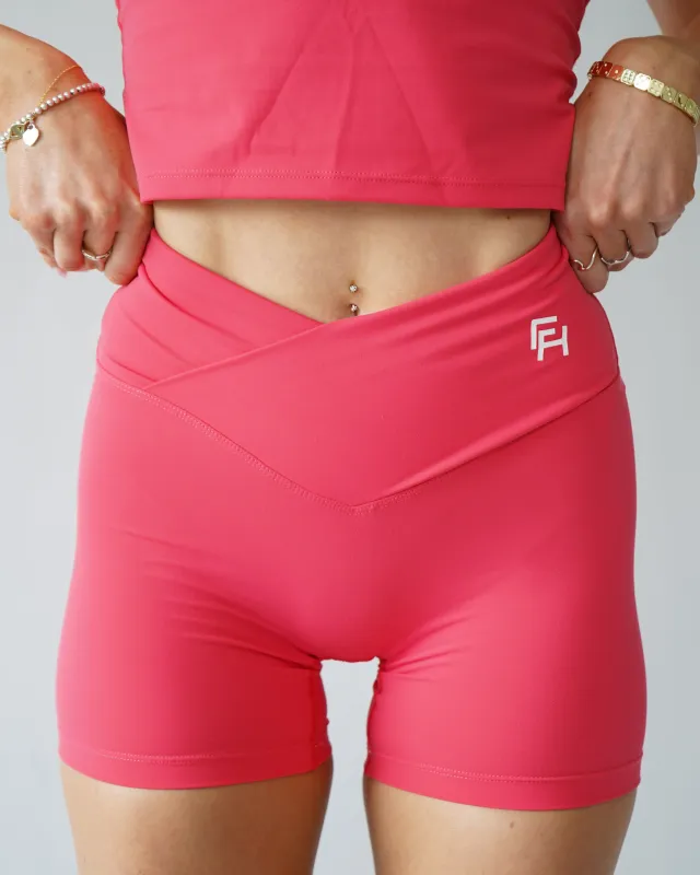 Onyx V Waist Biker Shorts 5” - Fruit Punch sold by First Health Apparel