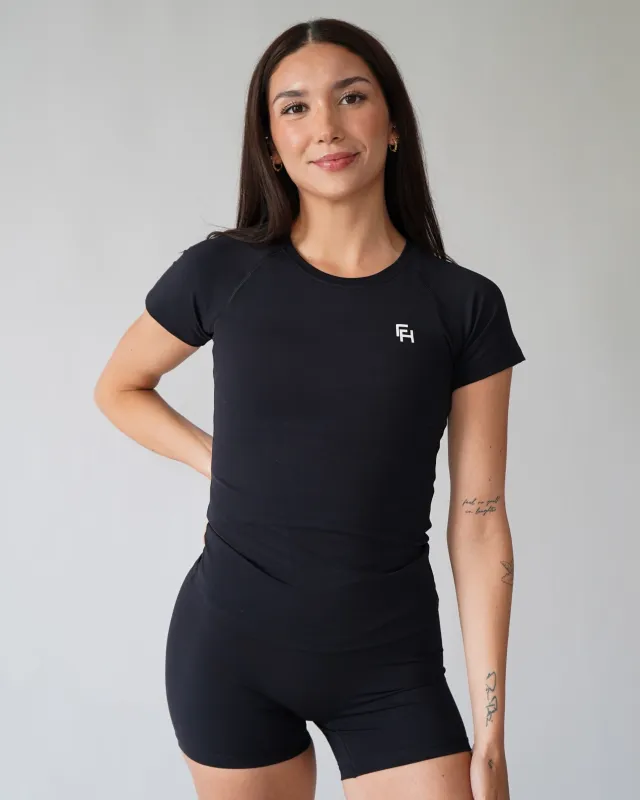 Onyx Full Length Short Sleeve - Black sold by First Health Apparel