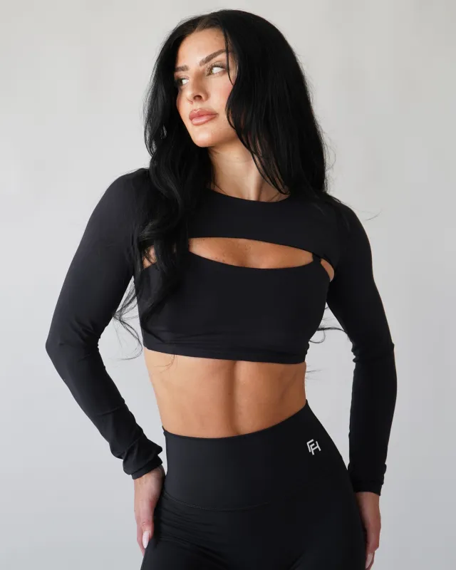 Onyx Bolero Top - Black sold by First Health Apparel