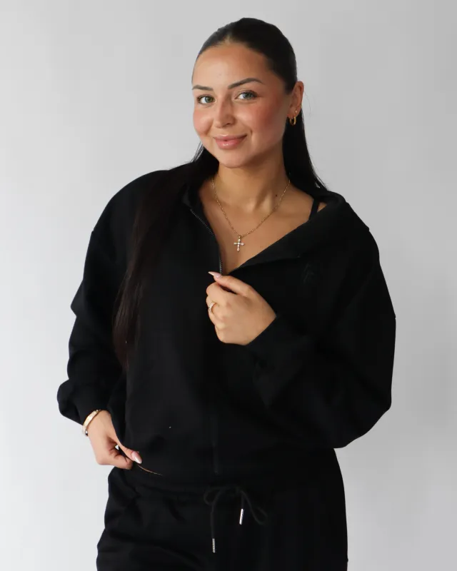 CloudFlex Zip Up Hoodie - Black sold by First Health Apparel