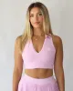 Cropped Polo Tank - Sorbet sold by First Health Apparel