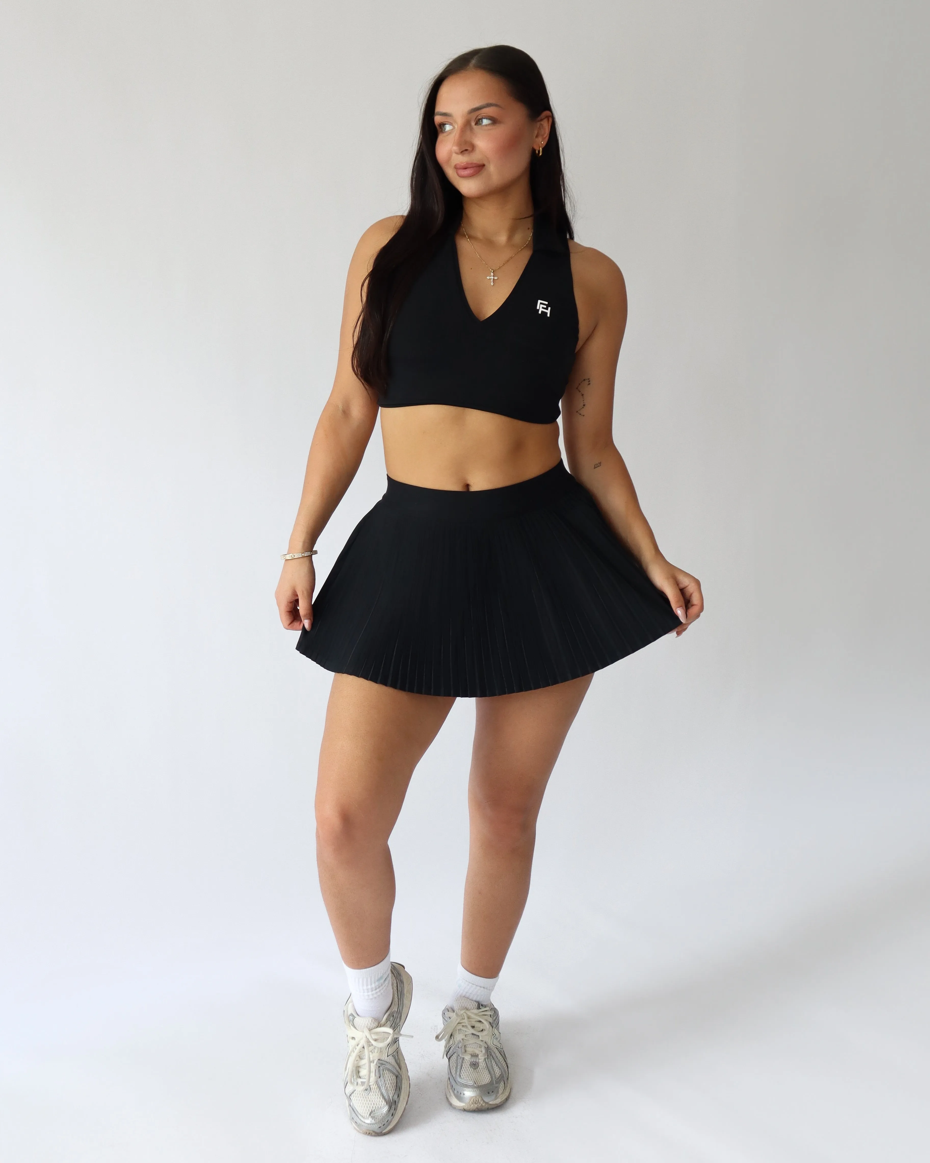 Cropped Polo Tank - Black sold by First Health Apparel product image thumbnail 4