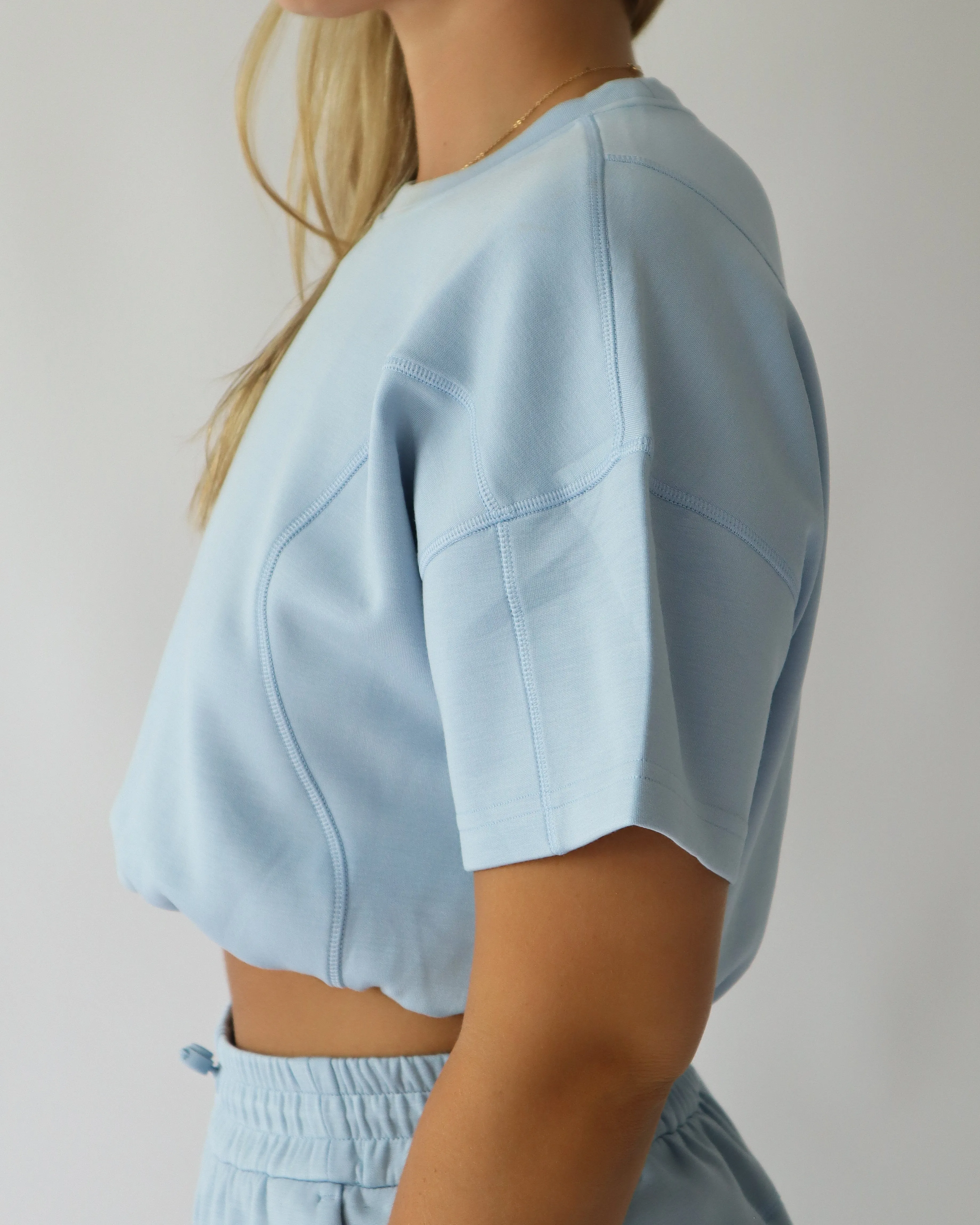 Lounge Cinched T-Shirt - Sky sold by First Health Apparel product image thumbnail 2