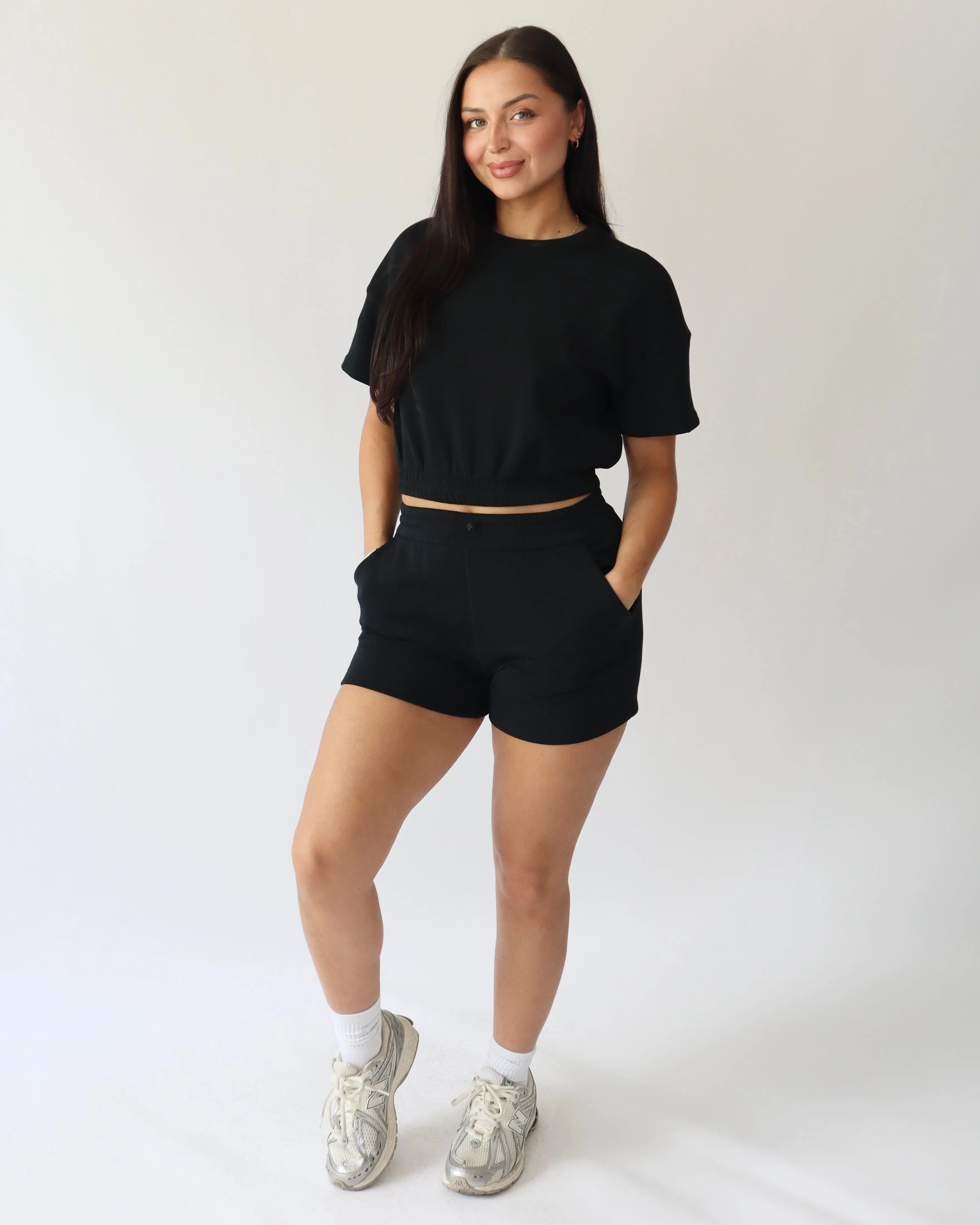 Lounge Cinched T-Shirt - Black sold by First Health Apparel product image thumbnail 3