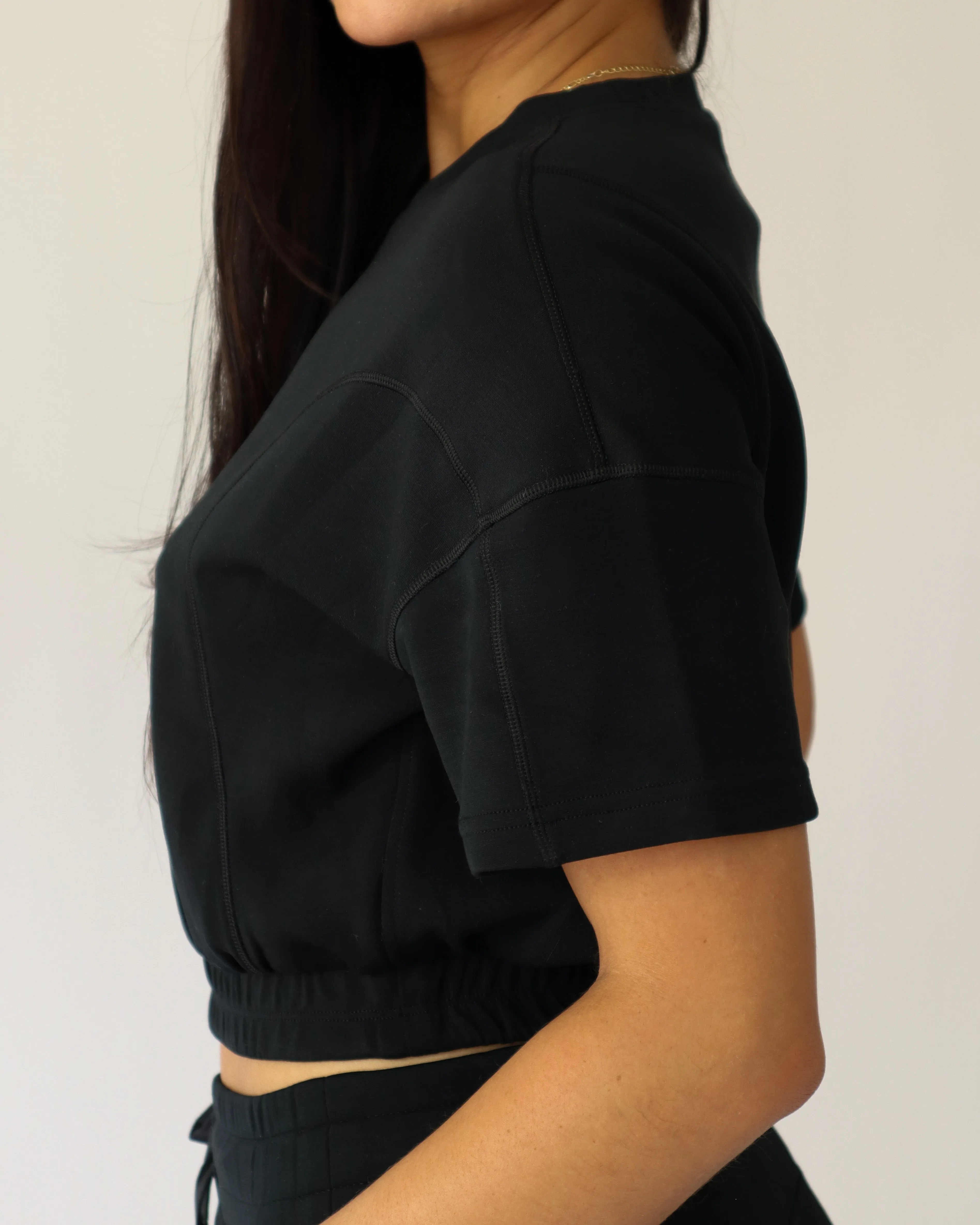 Lounge Cinched T-Shirt - Black sold by First Health Apparel product image thumbnail 4