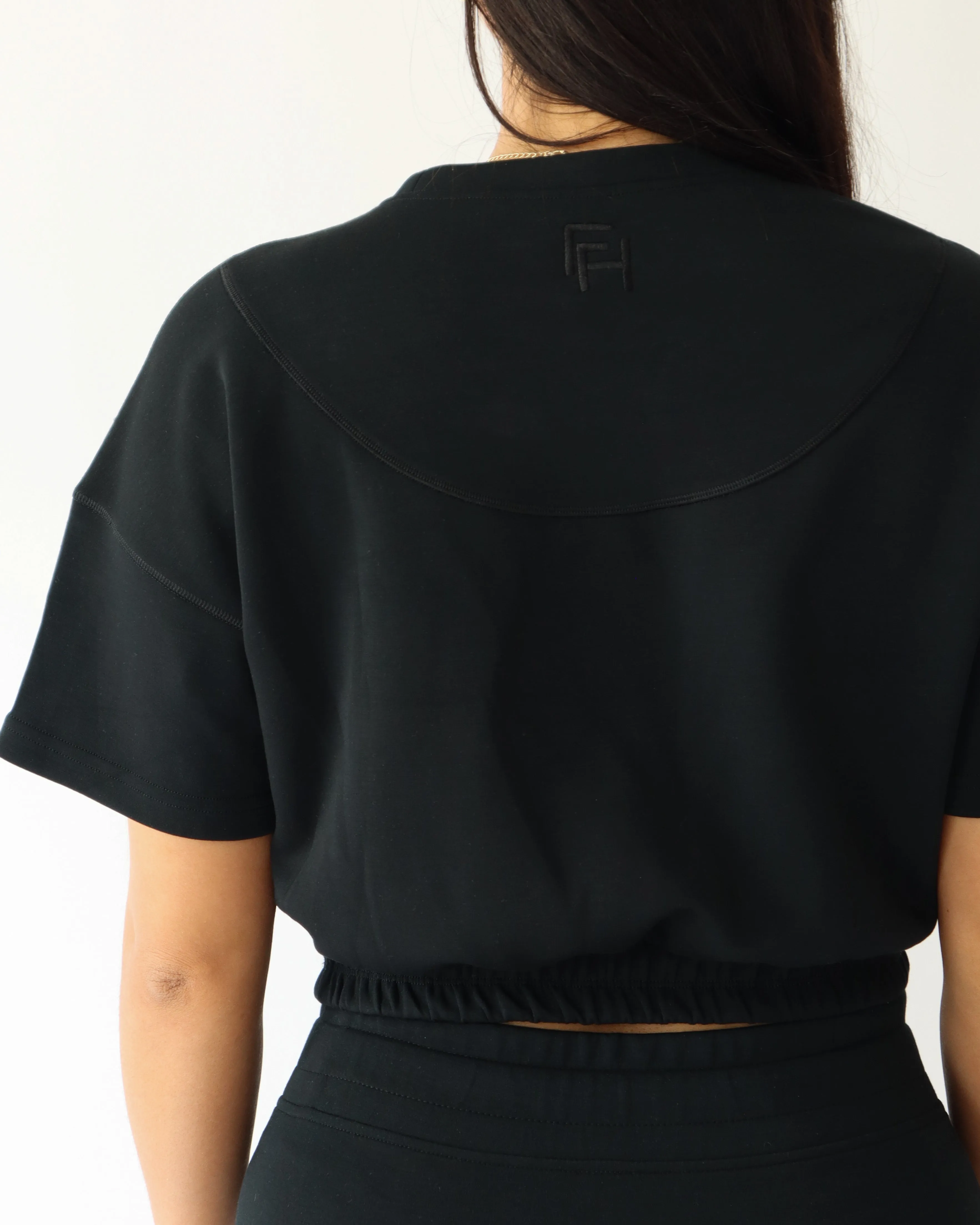 Lounge Cinched T-Shirt - Black sold by First Health Apparel product image thumbnail 2