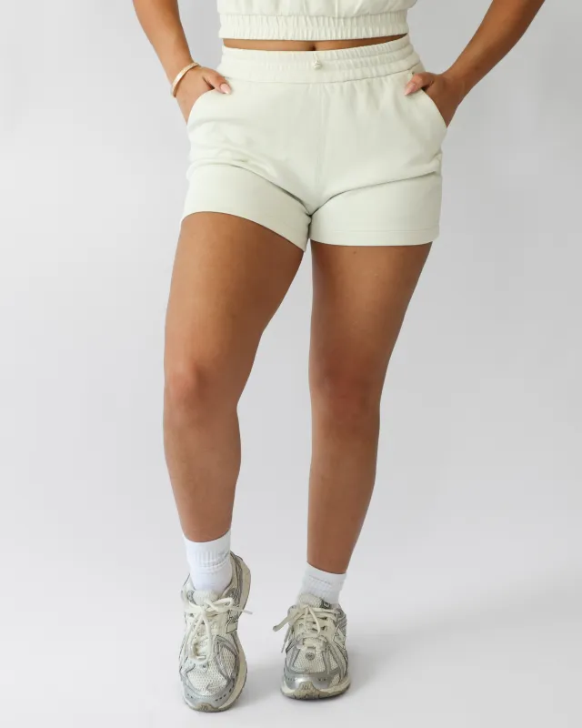 Lounge Shorts 3.5" - Cream sold by First Health Apparel