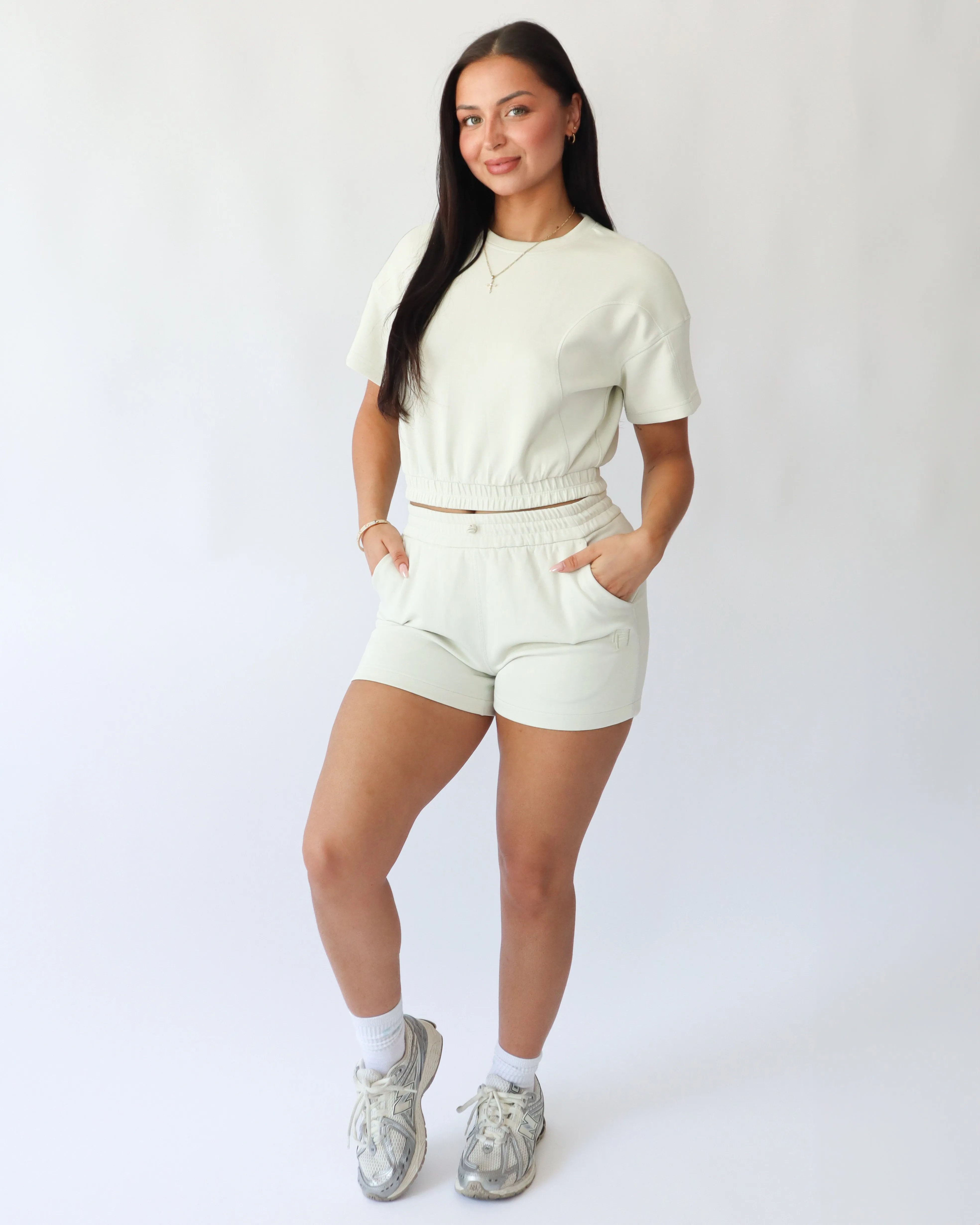 Lounge Cinched T-Shirt - Cream sold by First Health Apparel product image thumbnail 4