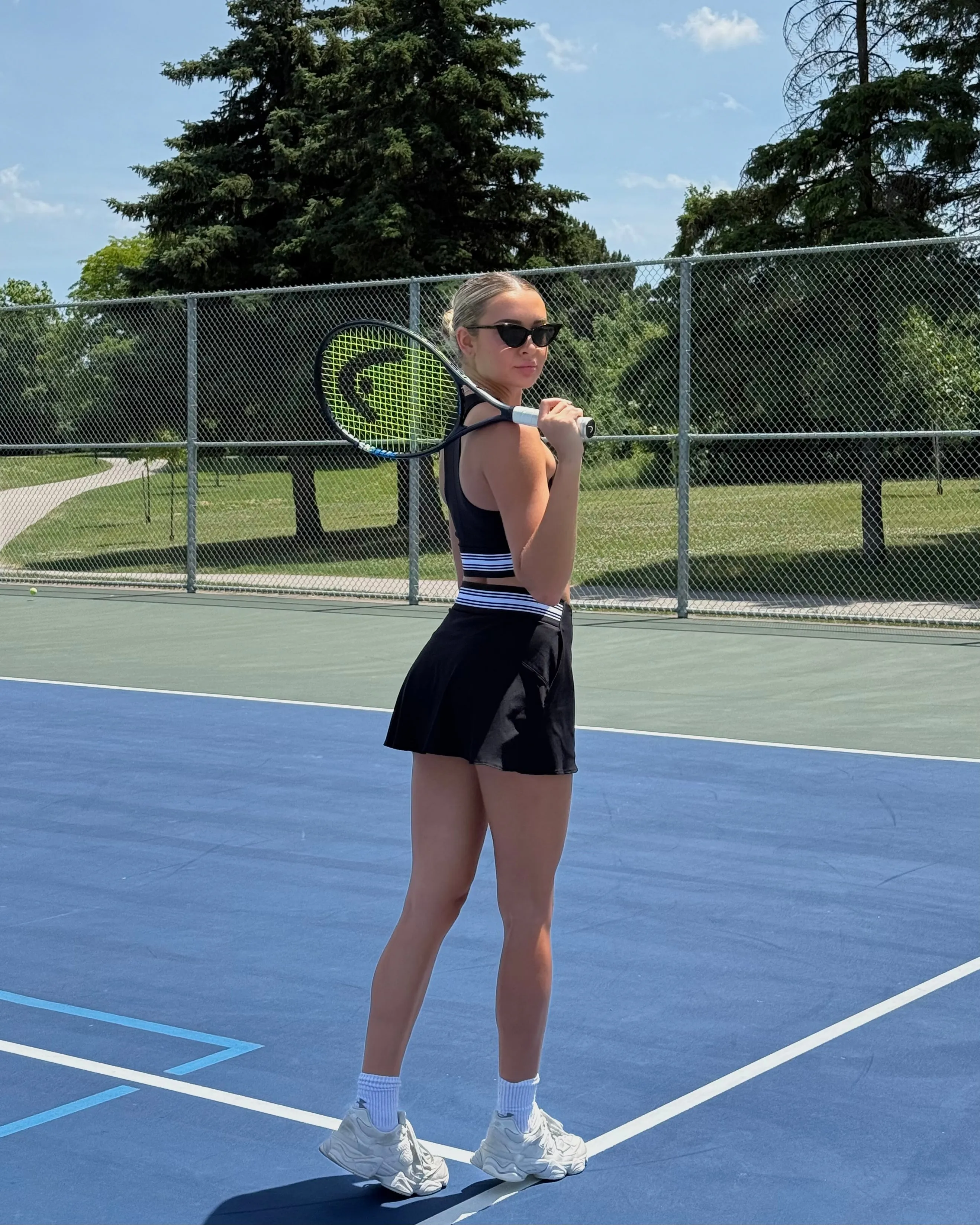 Tennis V-Waist Skort - Black sold by First Health Apparel product image thumbnail 2