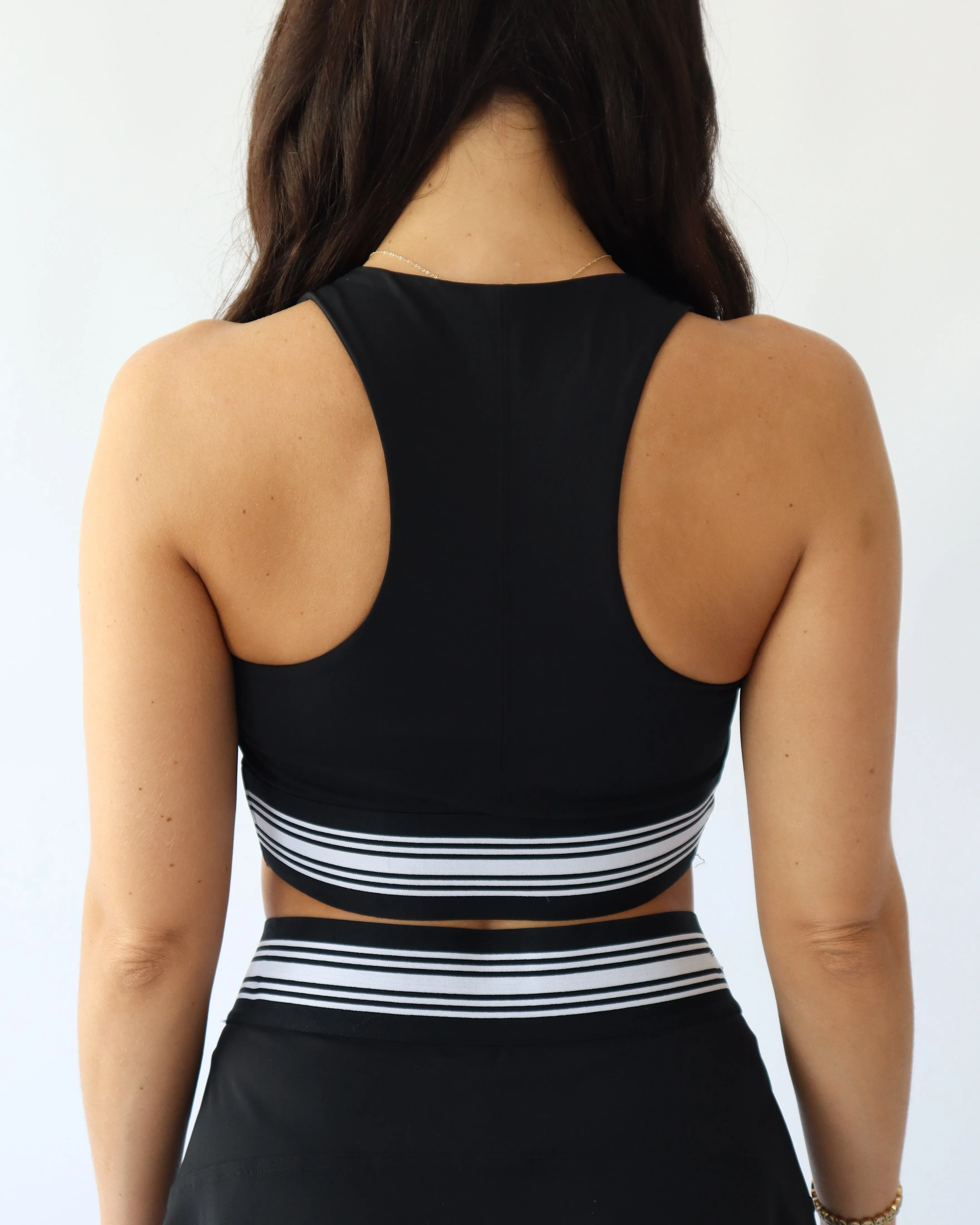 Tennis High Neck Sports Bra - Black sold by First Health Apparel product image thumbnail 4