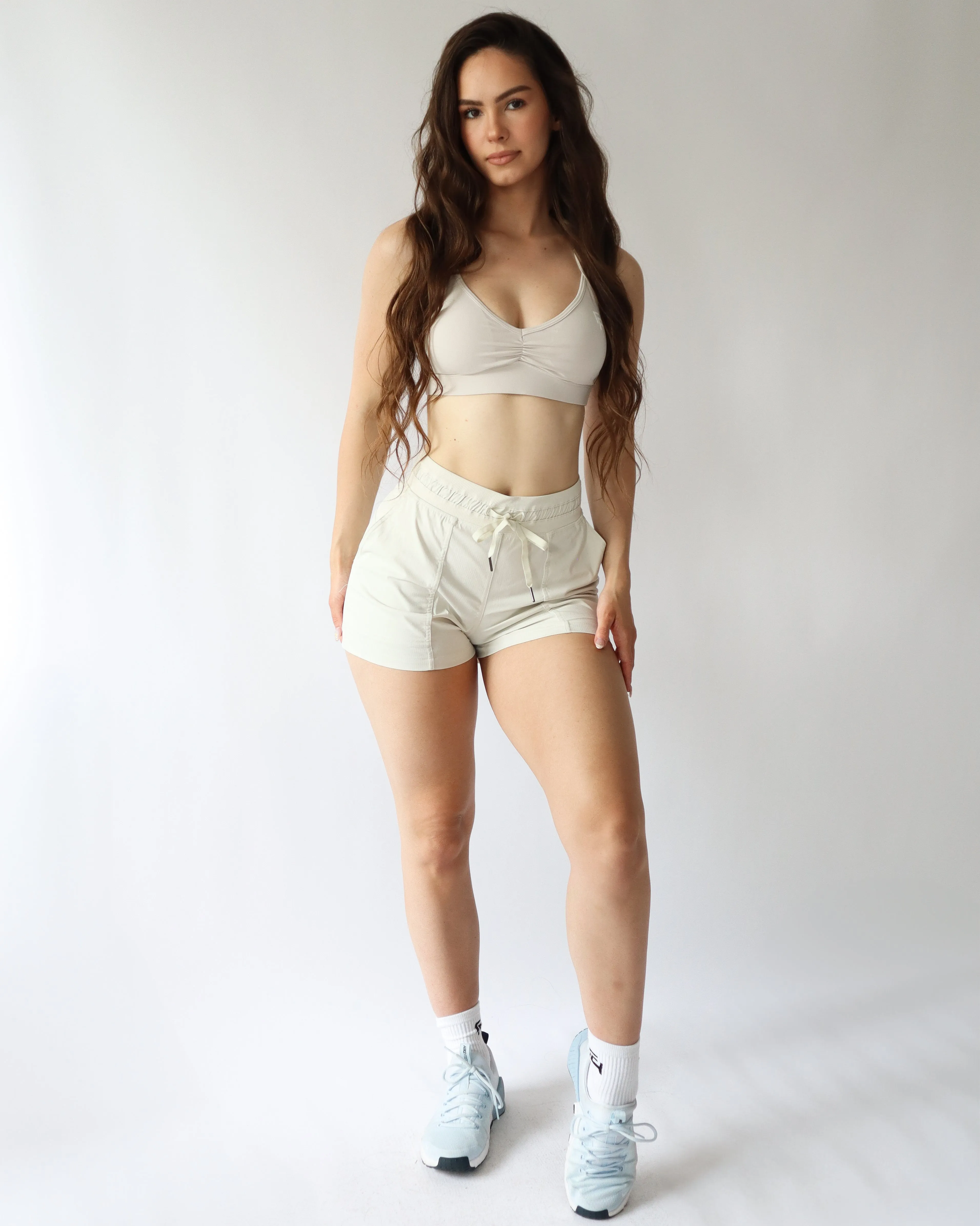 Training Shorts 4.5" - Cream sold by First Health Apparel product image thumbnail 4