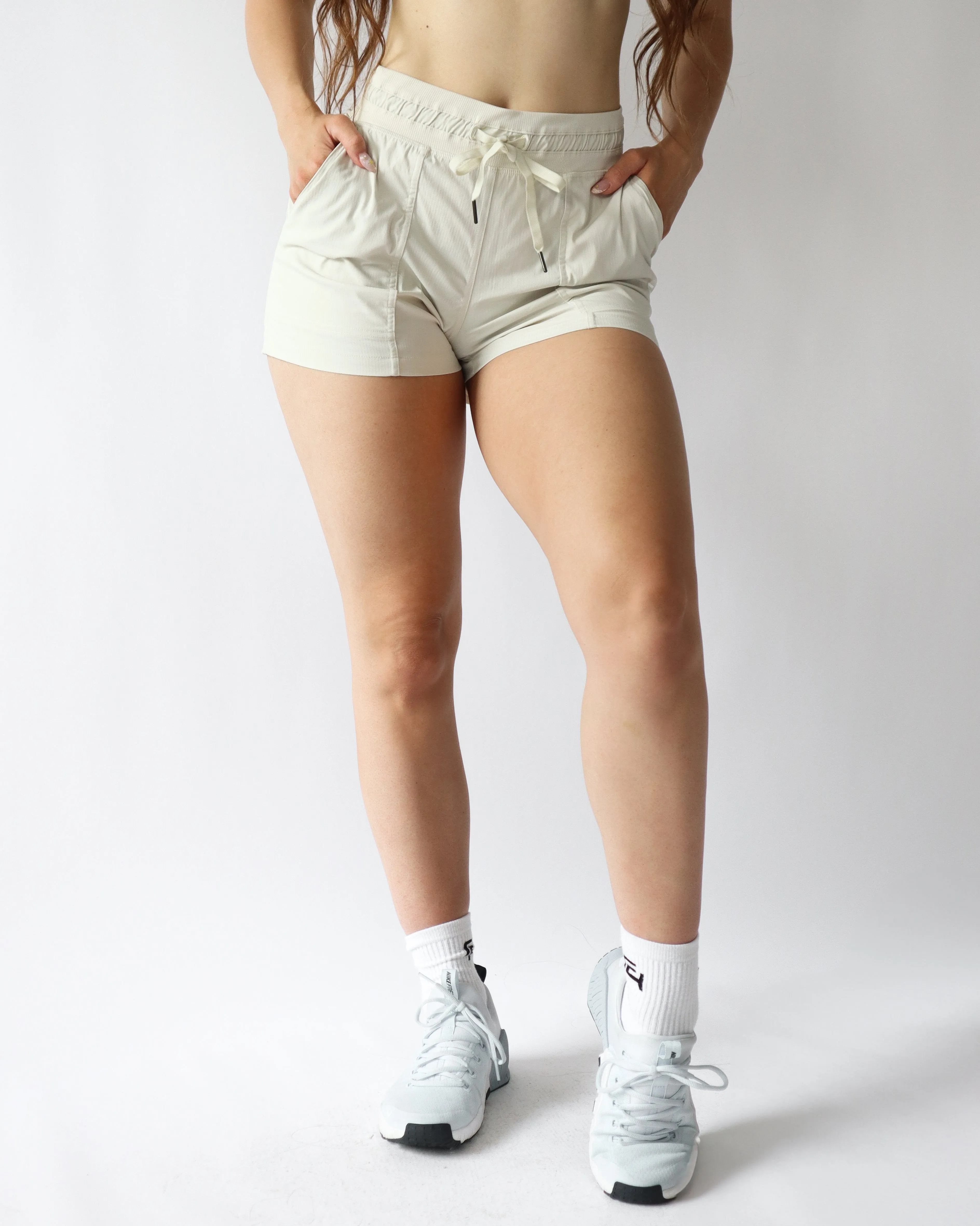 Training Shorts 4.5" - Cream sold by First Health Apparel product image thumbnail 2