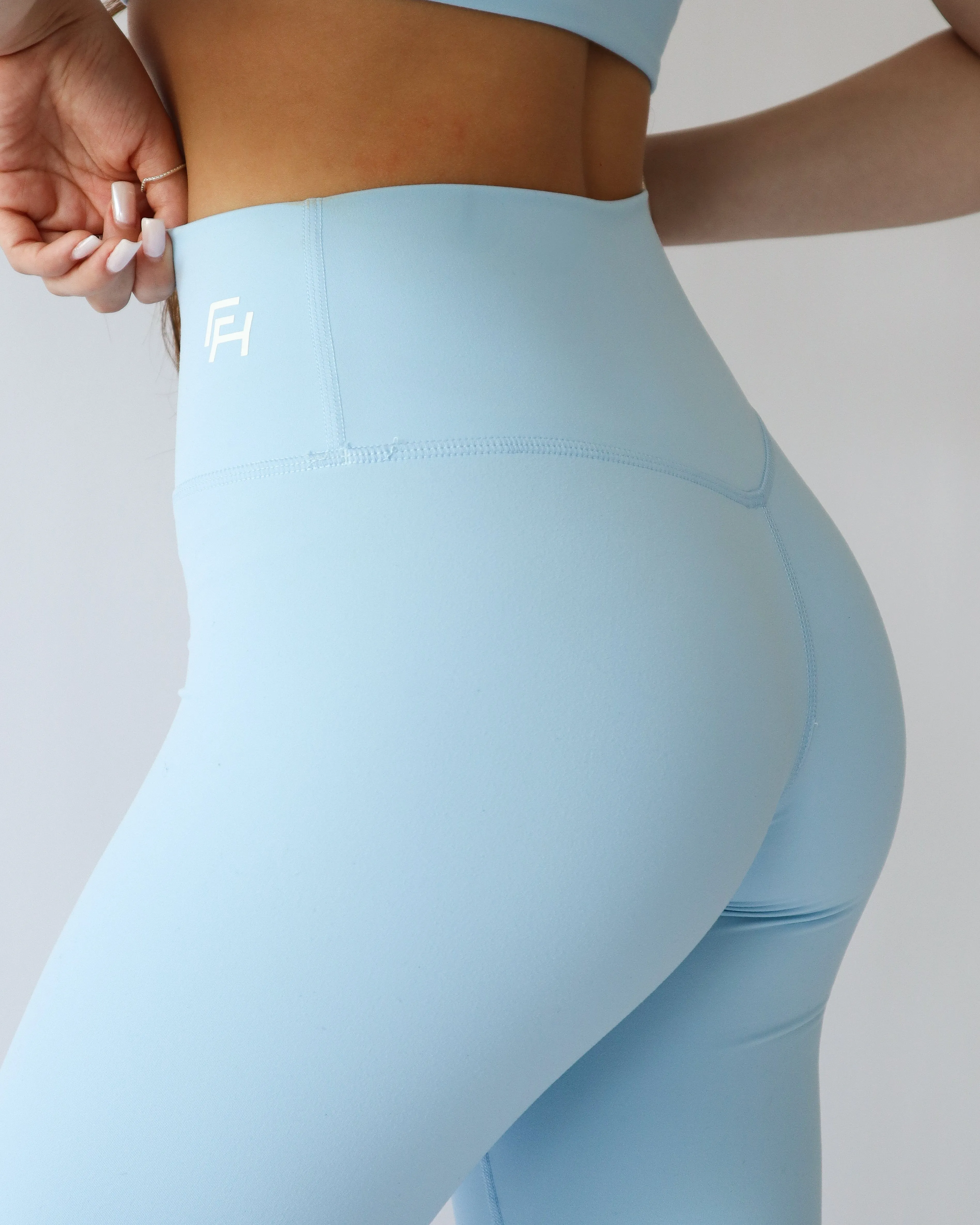 Flow Mid Rise Leggings - Cloud sold by First Health Apparel product image thumbnail 3