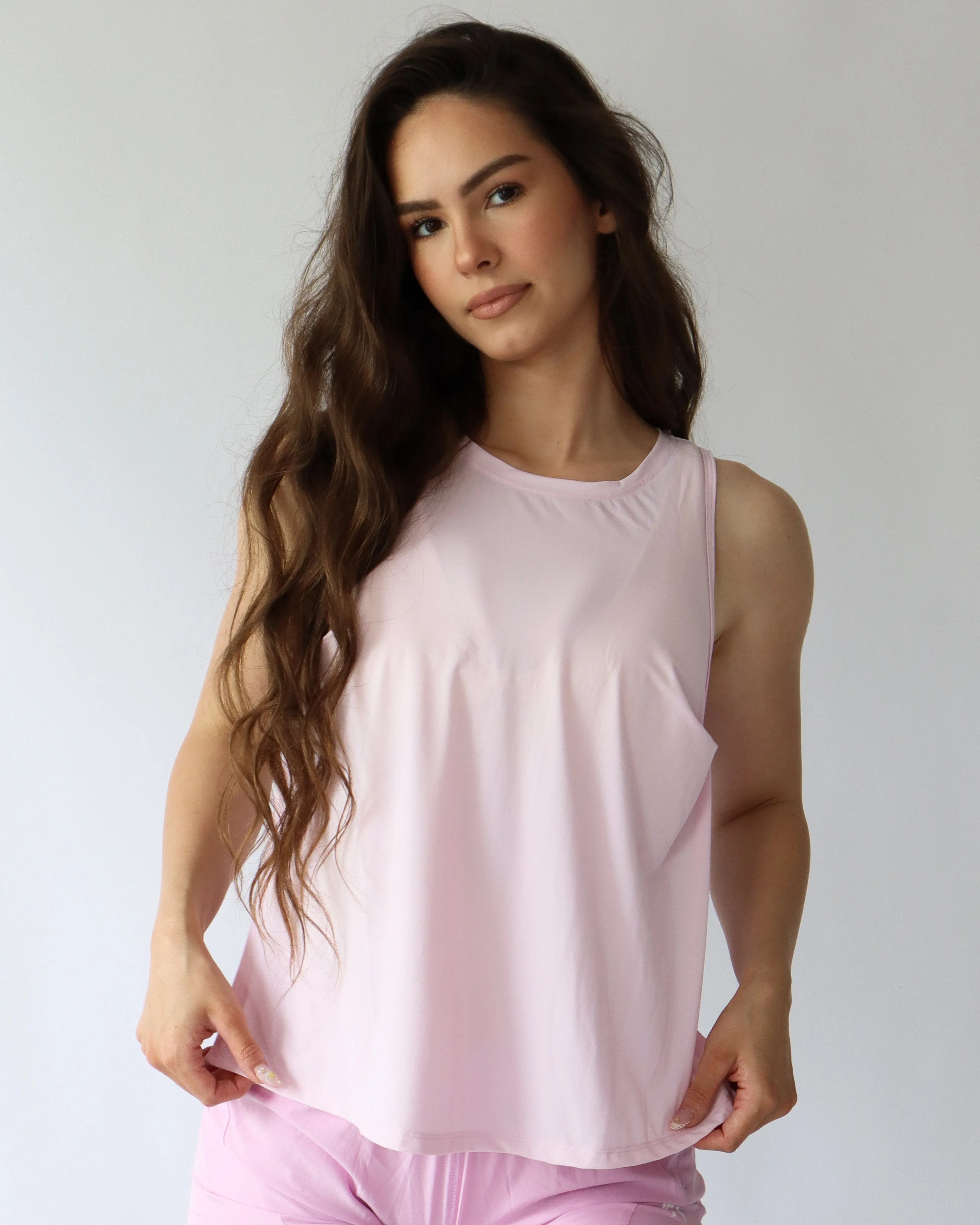 Breeze Twist Tank - Petal Pink sold by First Health Apparel product image thumbnail 2