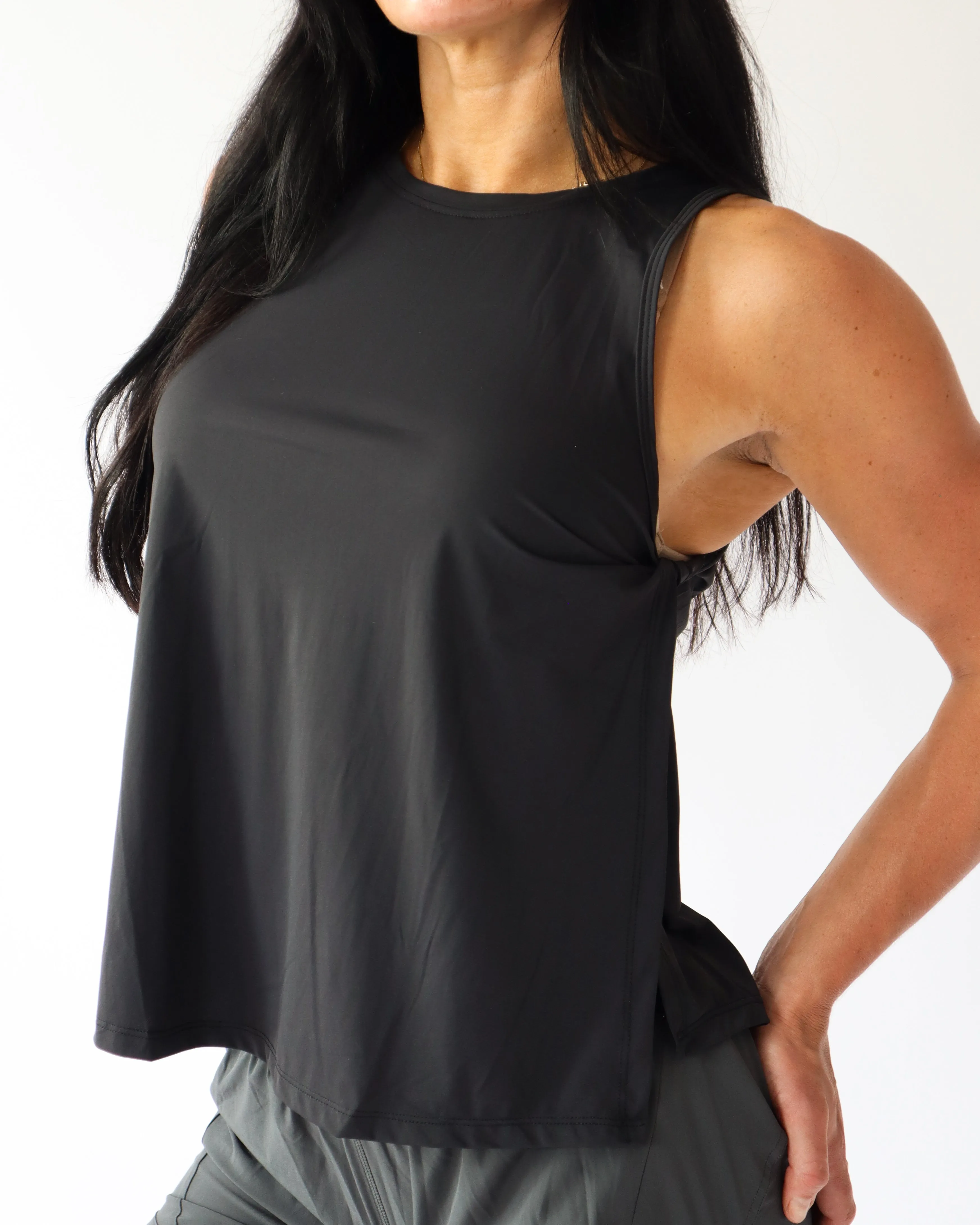Breeze Twist Tank - Black sold by First Health Apparel product image thumbnail 3