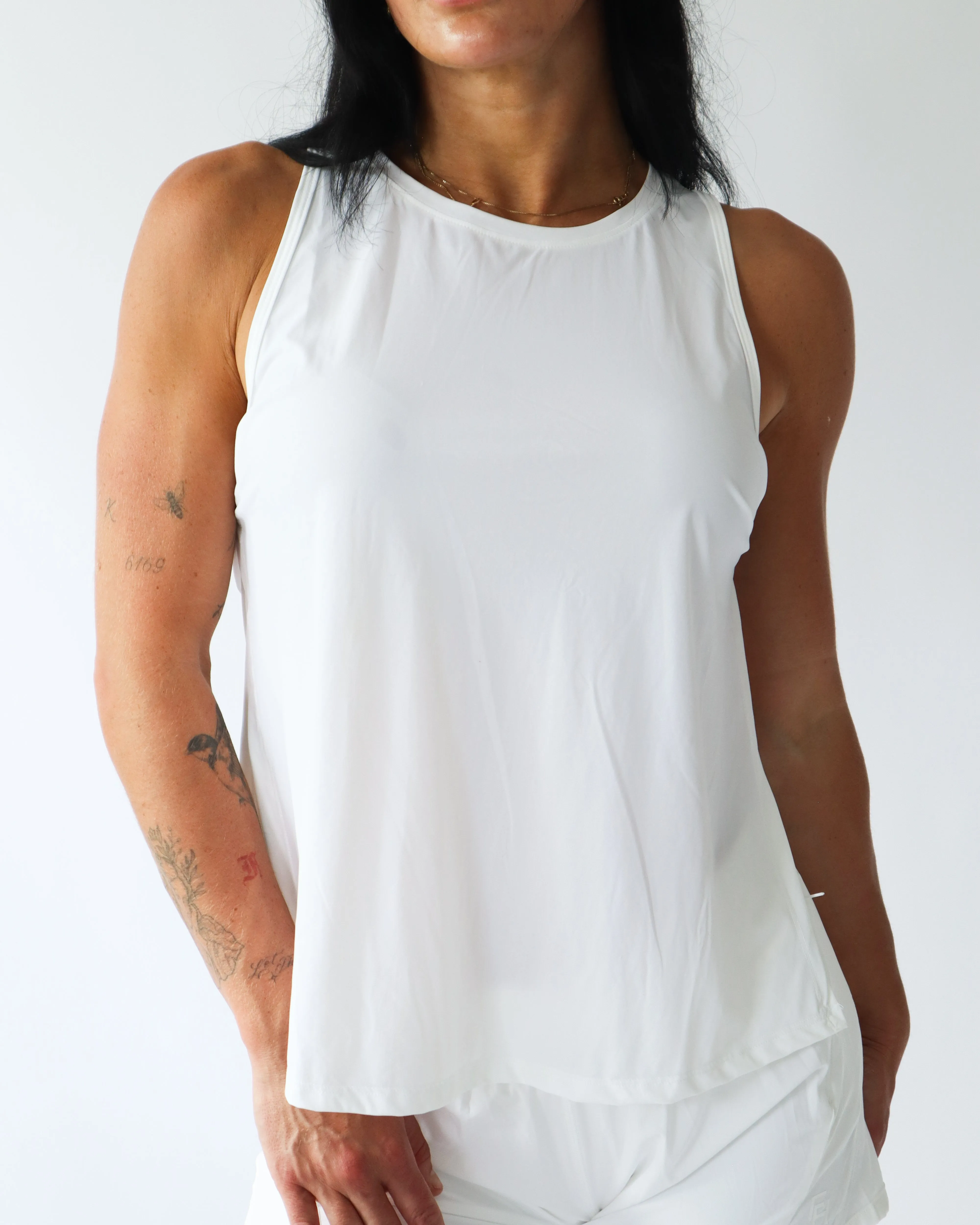 Breeze Twist Tank - White sold by First Health Apparel
