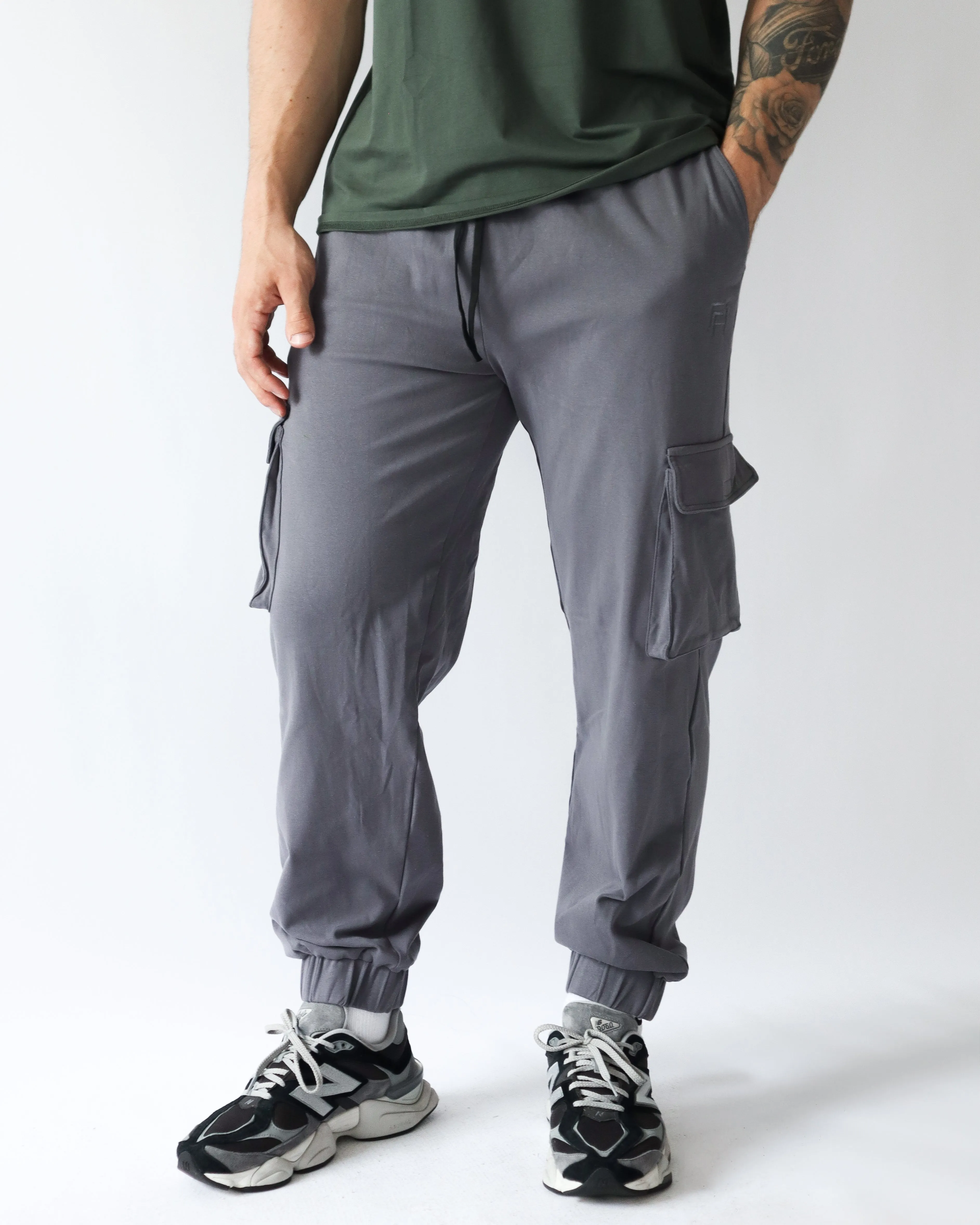Legacy Cargo Joggers - Iron sold by First Health Apparel