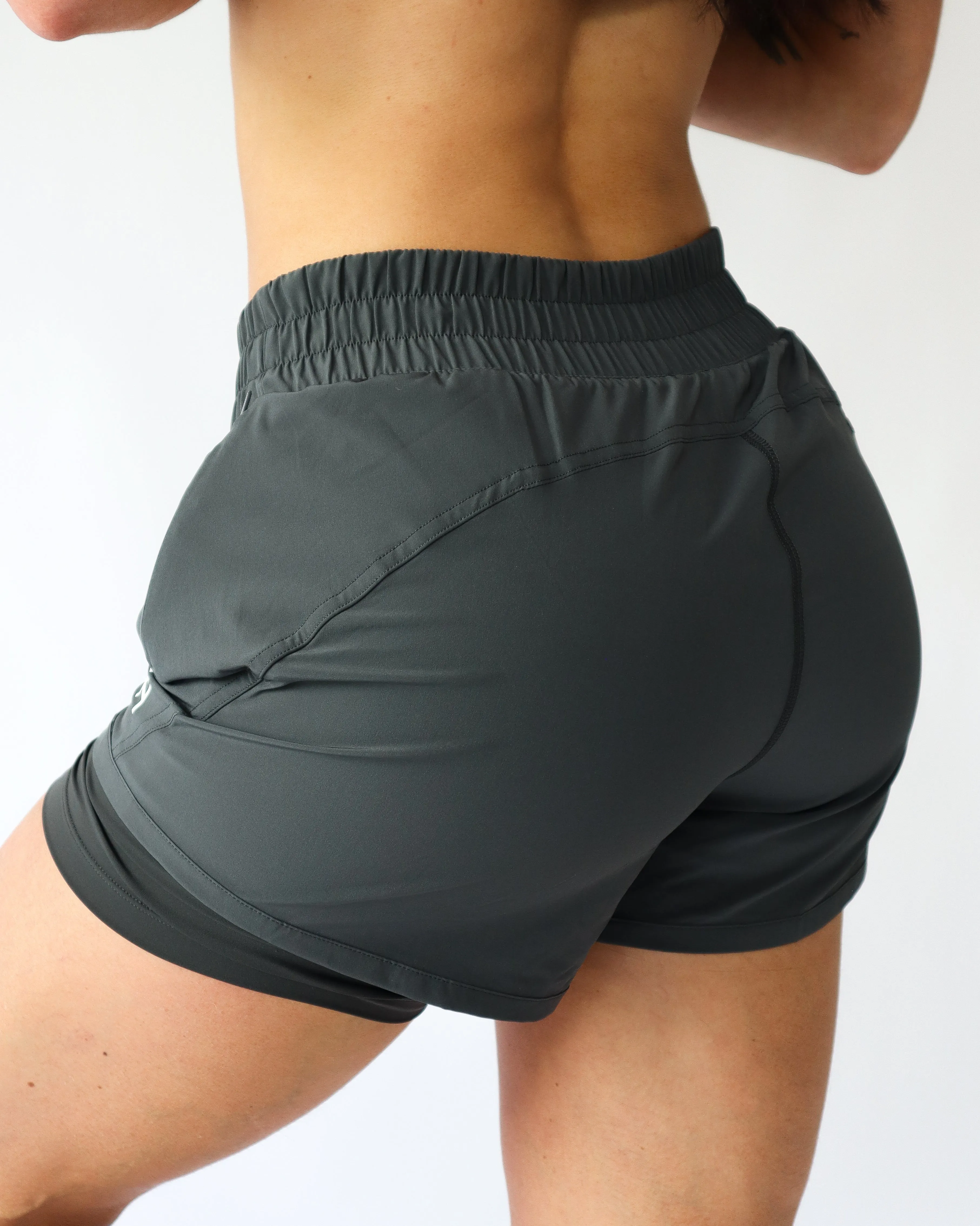 Ultimate Running Shorts - Iron sold by First Health Apparel