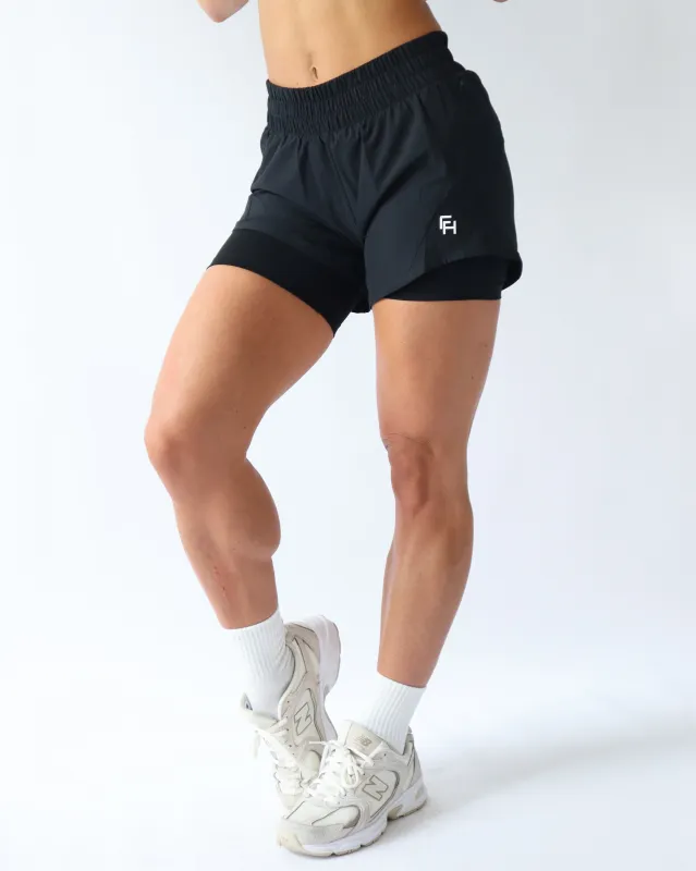 Ultimate Running Shorts - Black sold by First Health Apparel