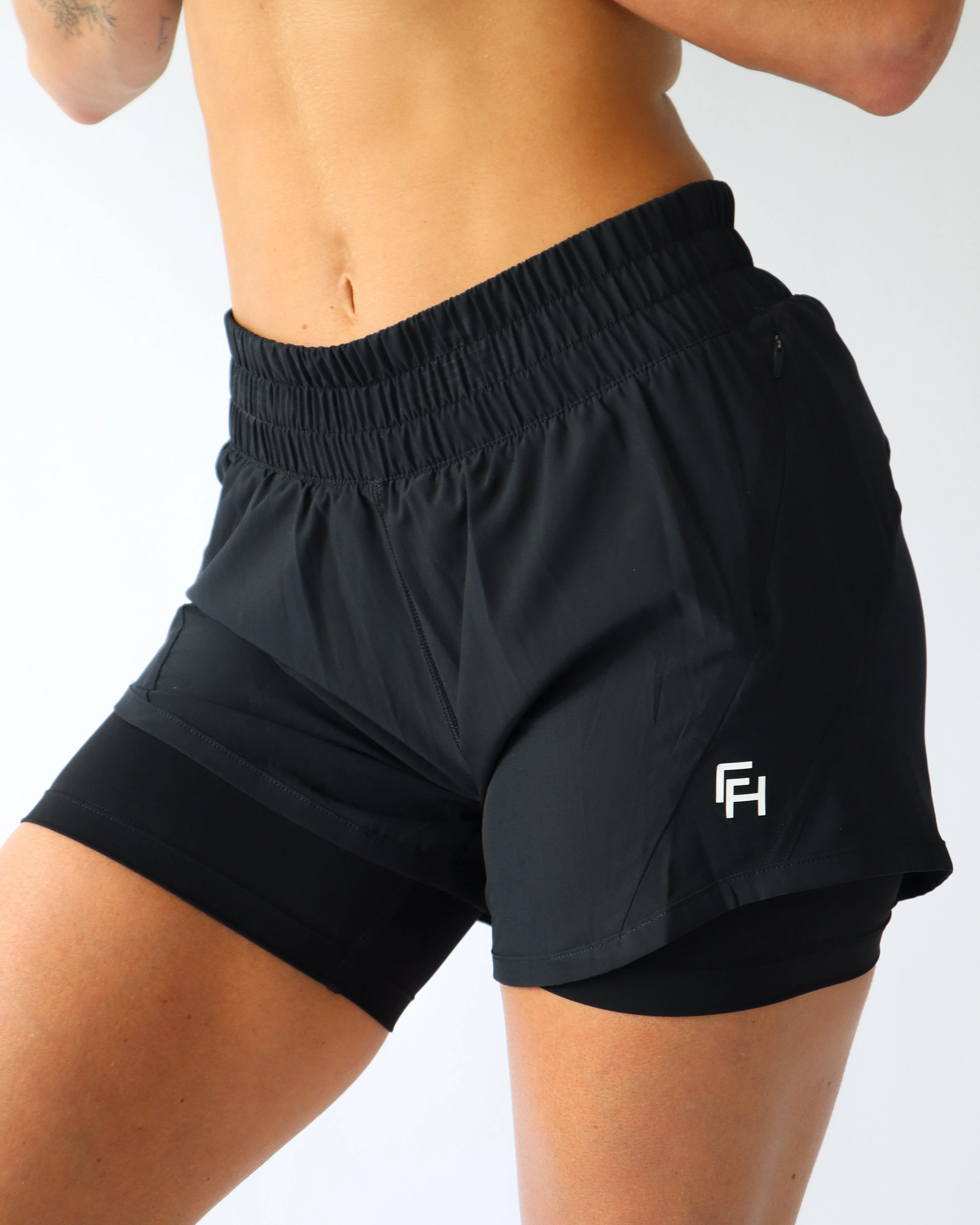 Ultimate Running Shorts - Black sold by First Health Apparel product image thumbnail 2