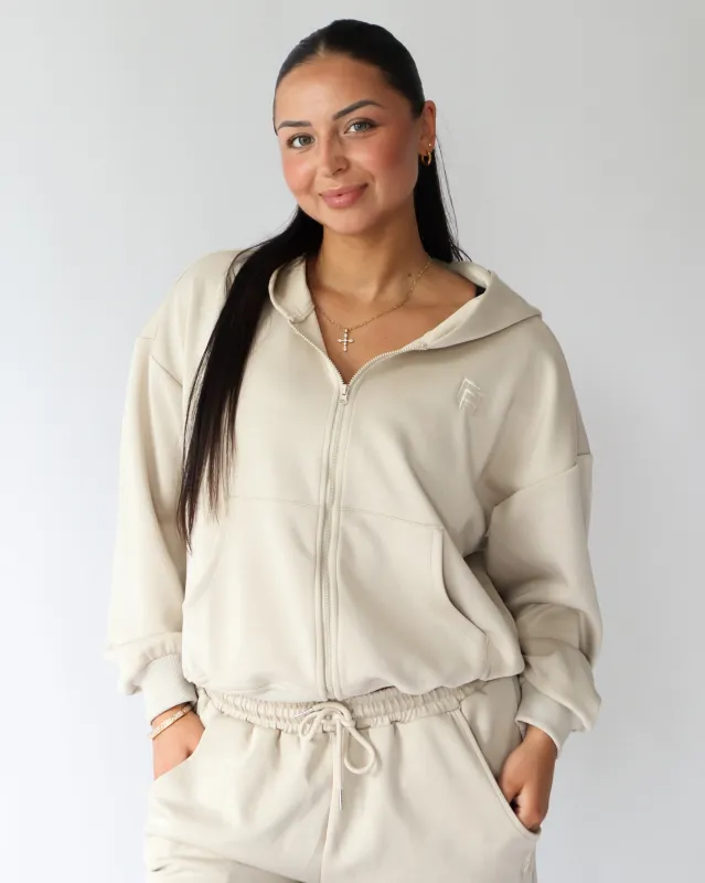 CloudFlex Zip Up Hoodie - Sand sold by First Health Apparel