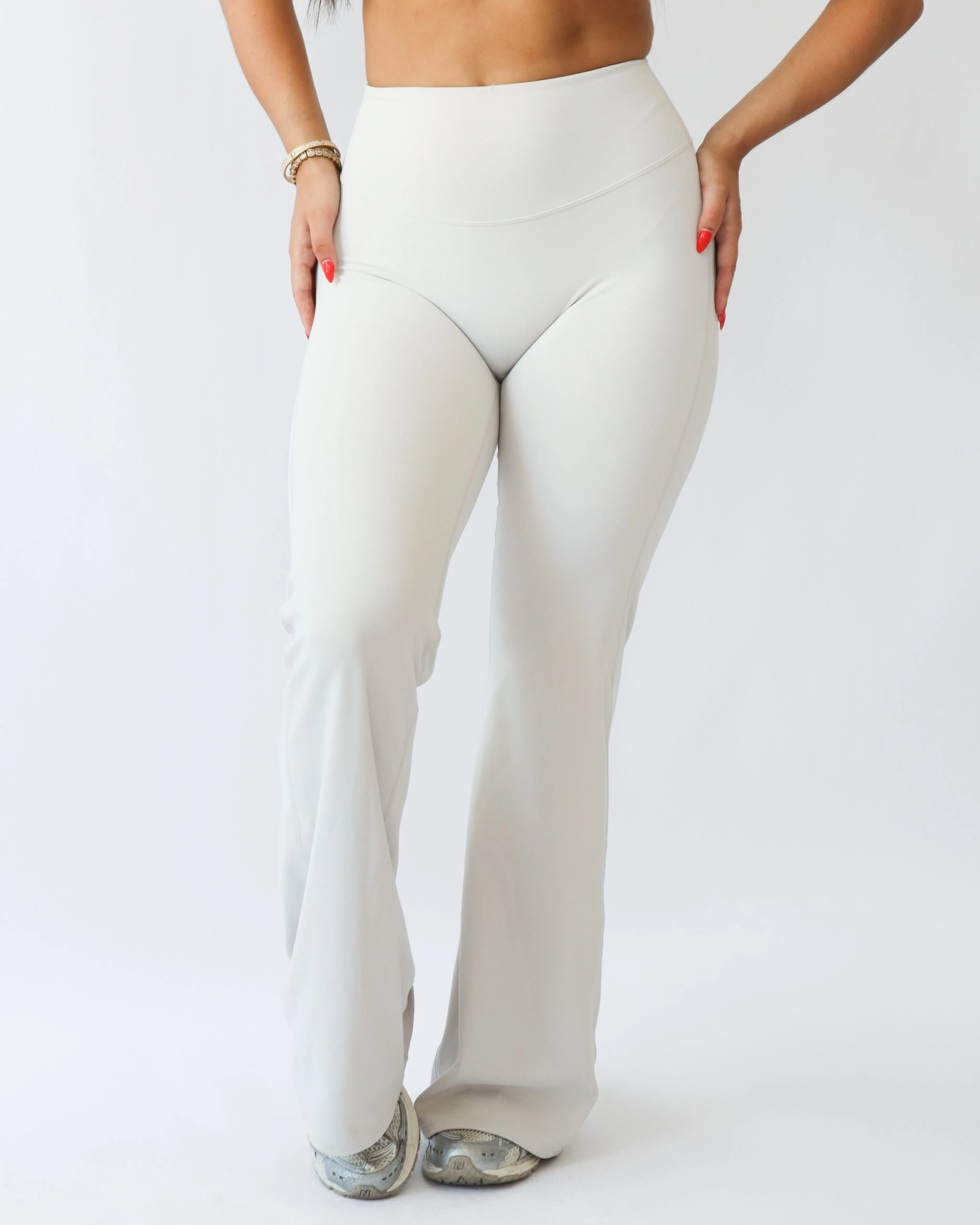UltraSoft Mid Rise Flare Leggings - Buttercream sold by First Health Apparel