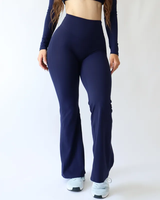 UltraSoft Mid Rise Flare Leggings - Sapphire sold by First Health Apparel
