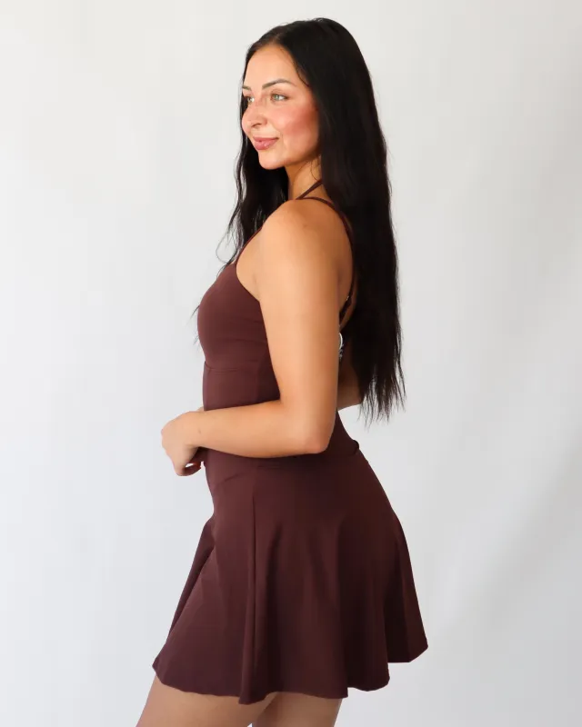 UltraSoft Mini Sport Dress - Espresso sold by First Health Apparel