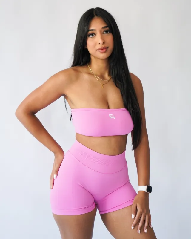 Ascend Bandeau Sports Bra - Rose sold by First Health Apparel