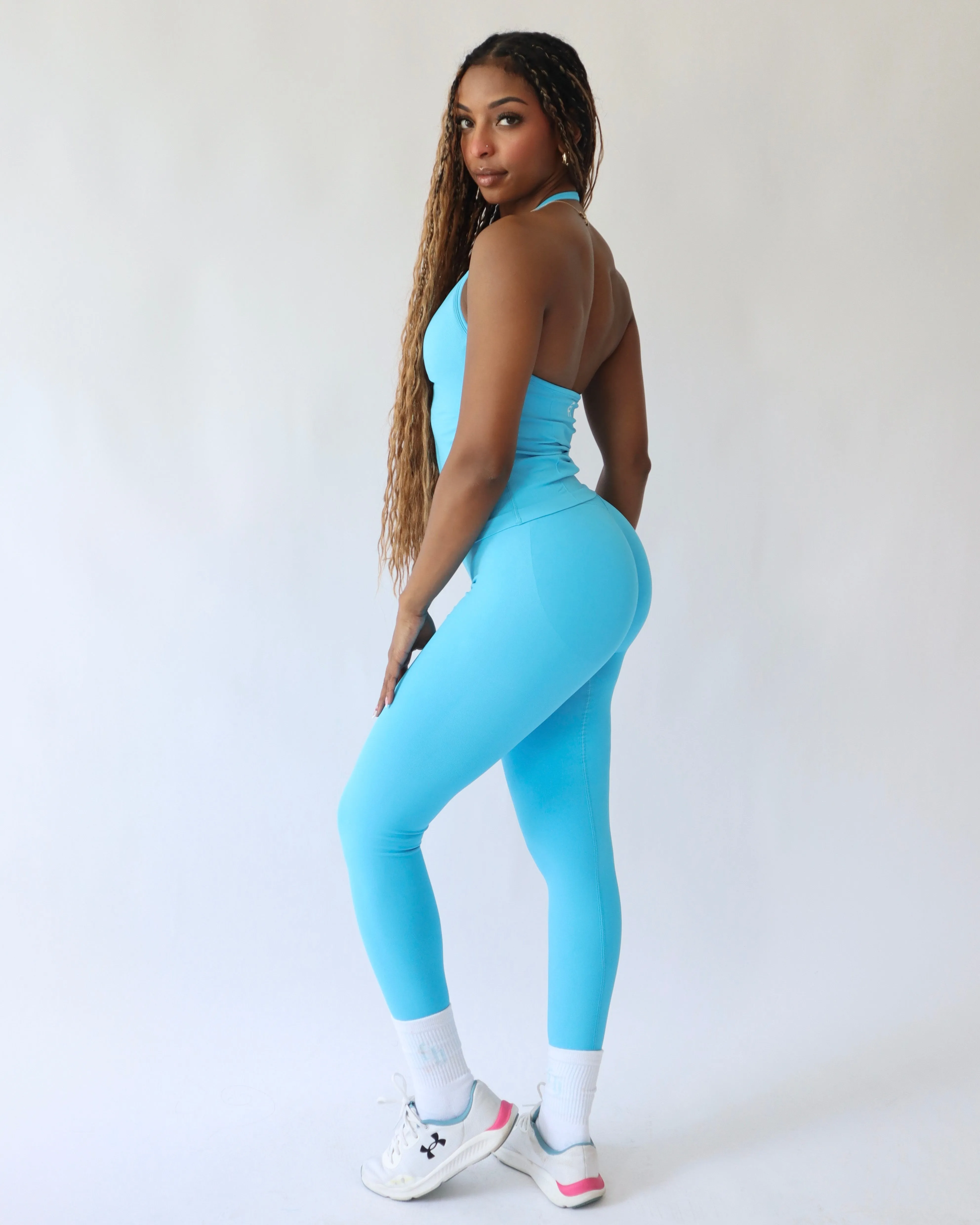 Ascend Halter Tank Top - Aqua sold by First Health Apparel product image thumbnail 4