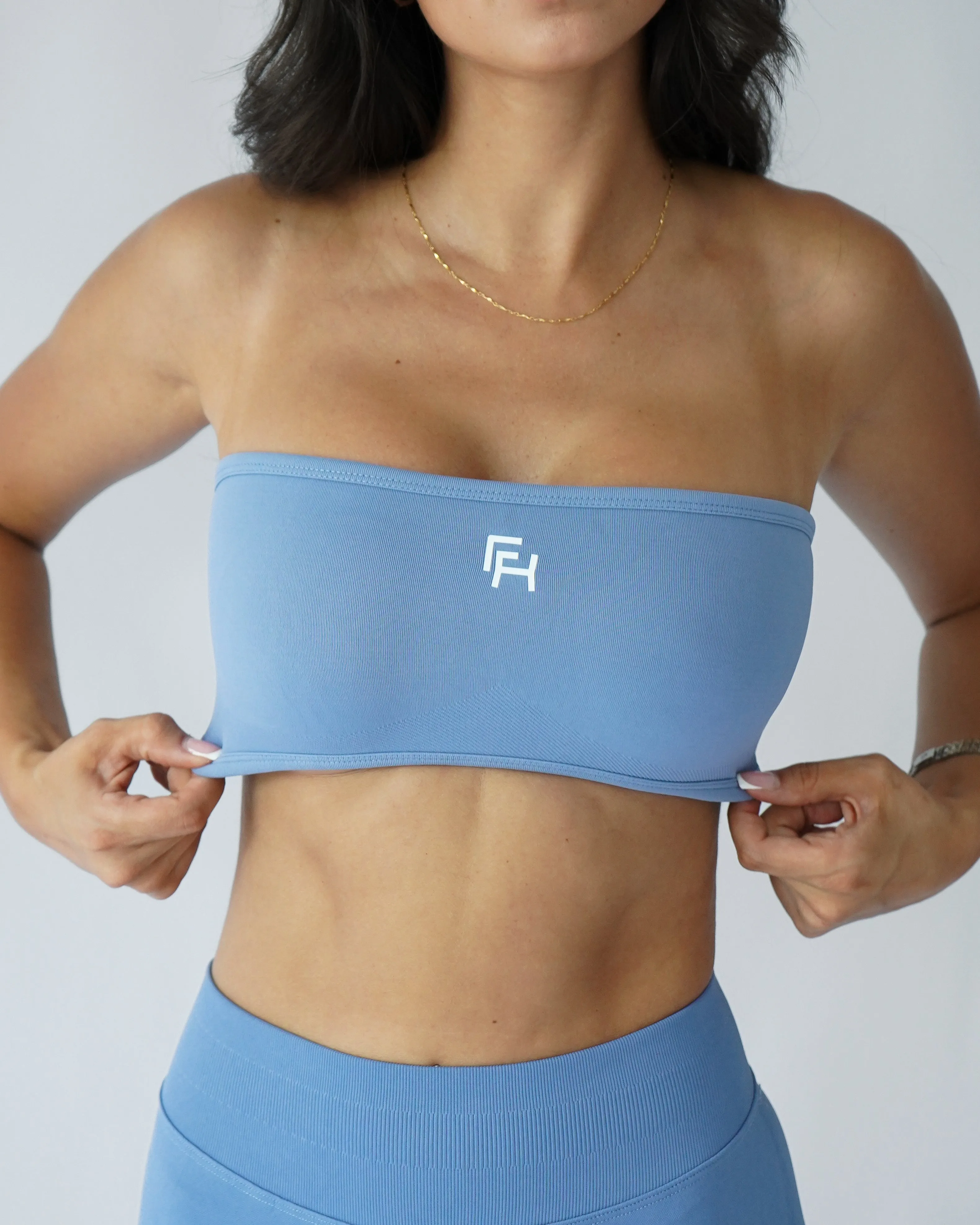 Ascend Bandeau Sports Bra - Dusty Blue sold by First Health Apparel product image thumbnail 4