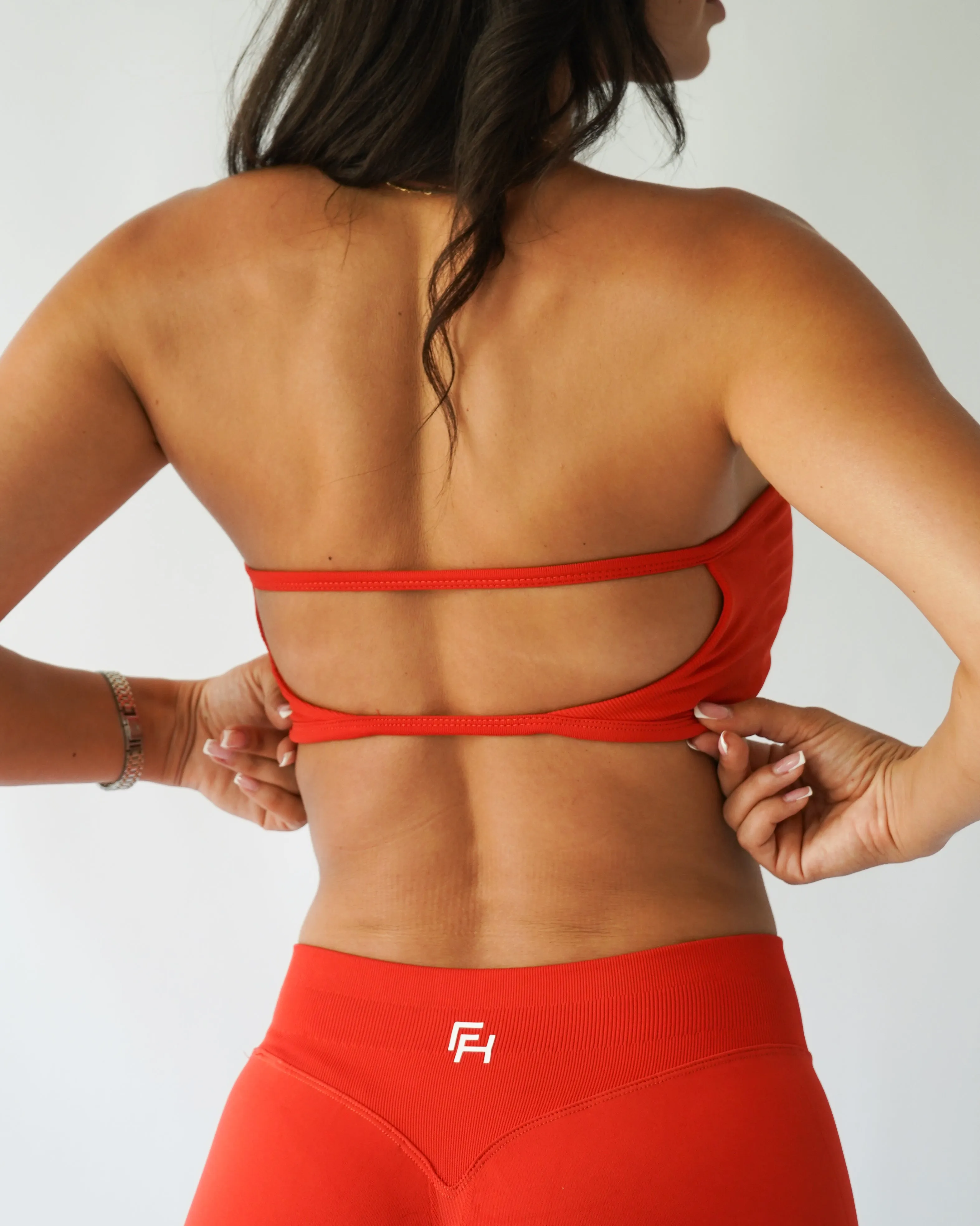 Ascend Bandeau Sports Bra - Poppy sold by First Health Apparel product image thumbnail 3