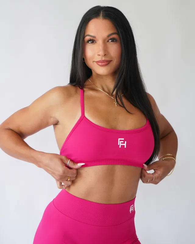 Ascend Contour Sports Bra - Raspberry sold by First Health Apparel