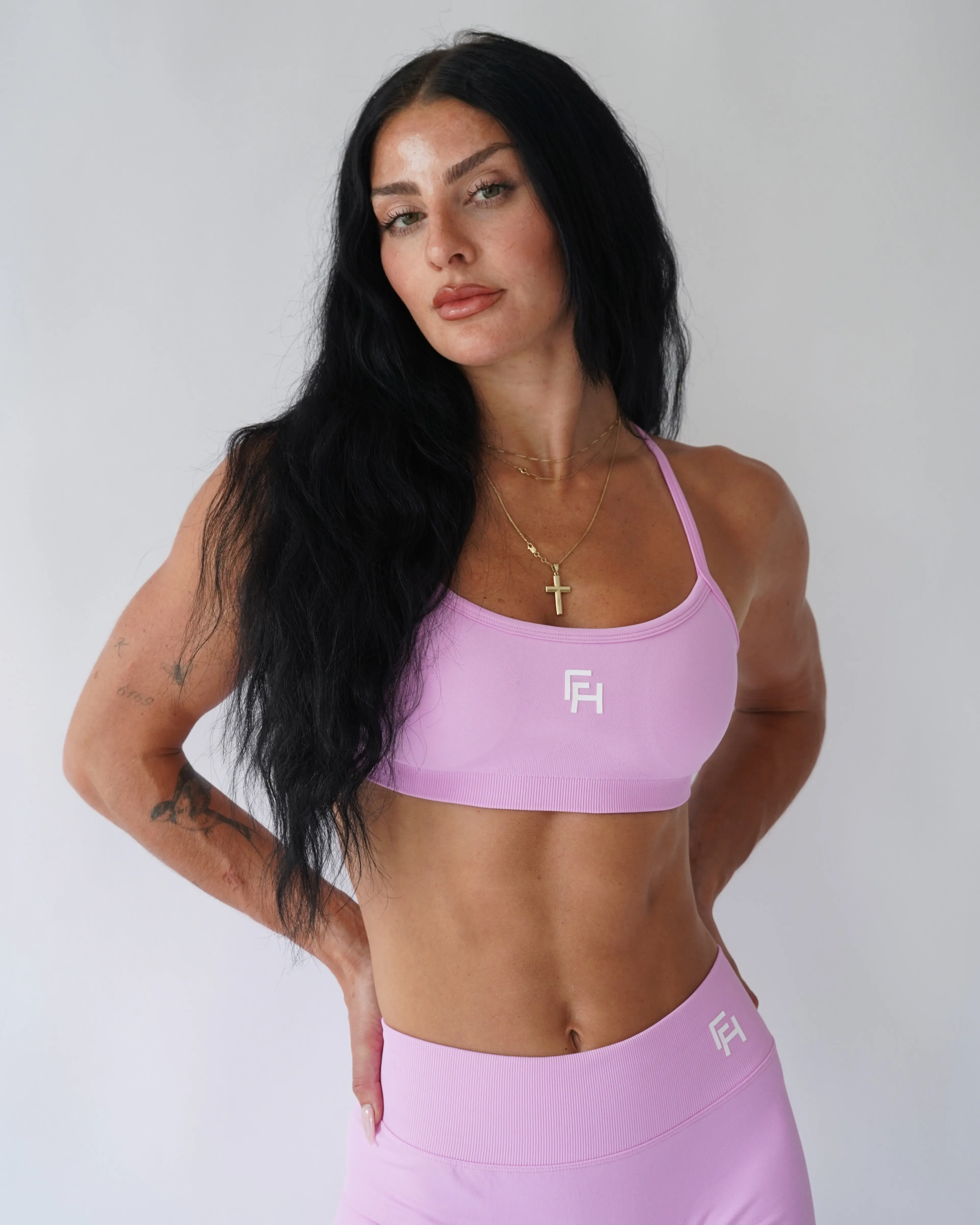 Ascend Contour Sports Bra - Peony sold by First Health Apparel