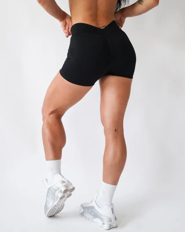 Ascend V-Back Shorts 4" - Black sold by First Health Apparel