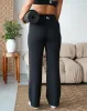 Hatha Straight Leg Pants - Black sold by First Health Apparel