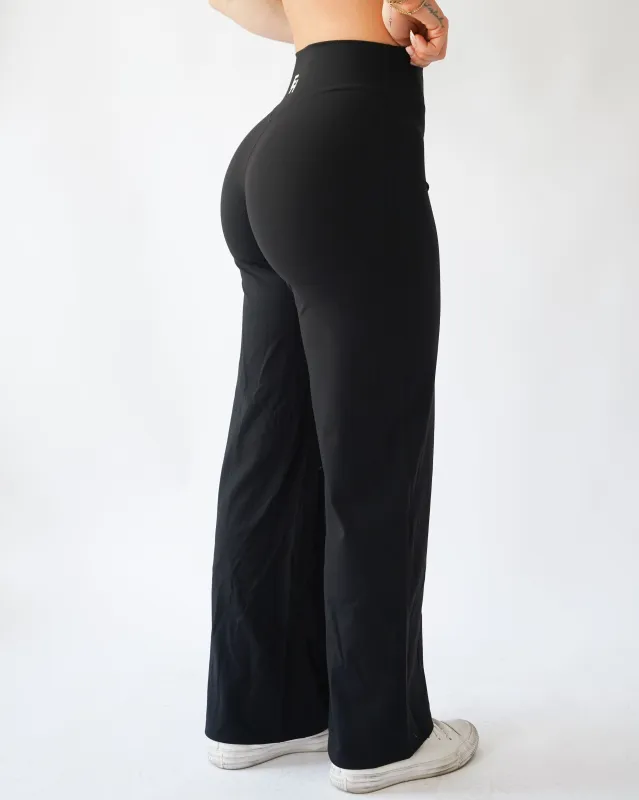 Hatha Straight Leg Pants - Black sold by First Health Apparel