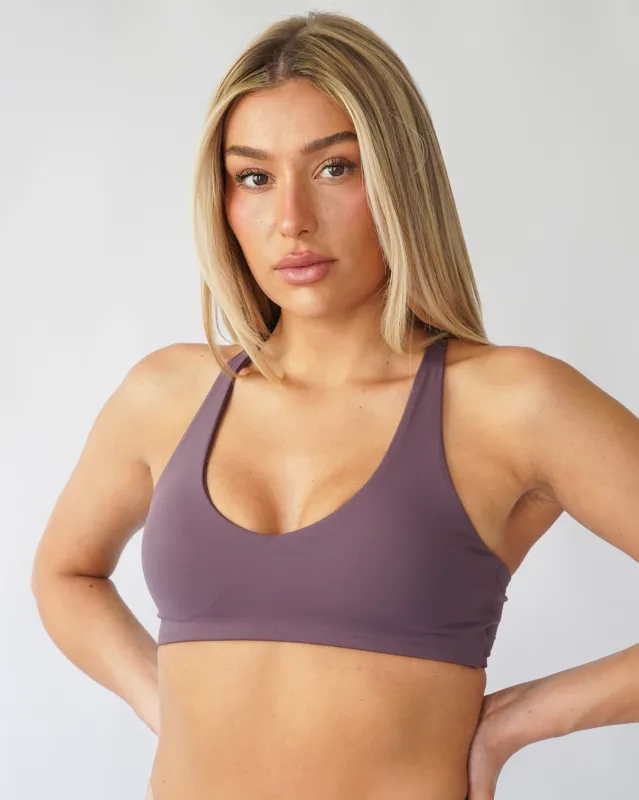 Effortless Sports Bra - Violet Mauve sold by First Health Apparel