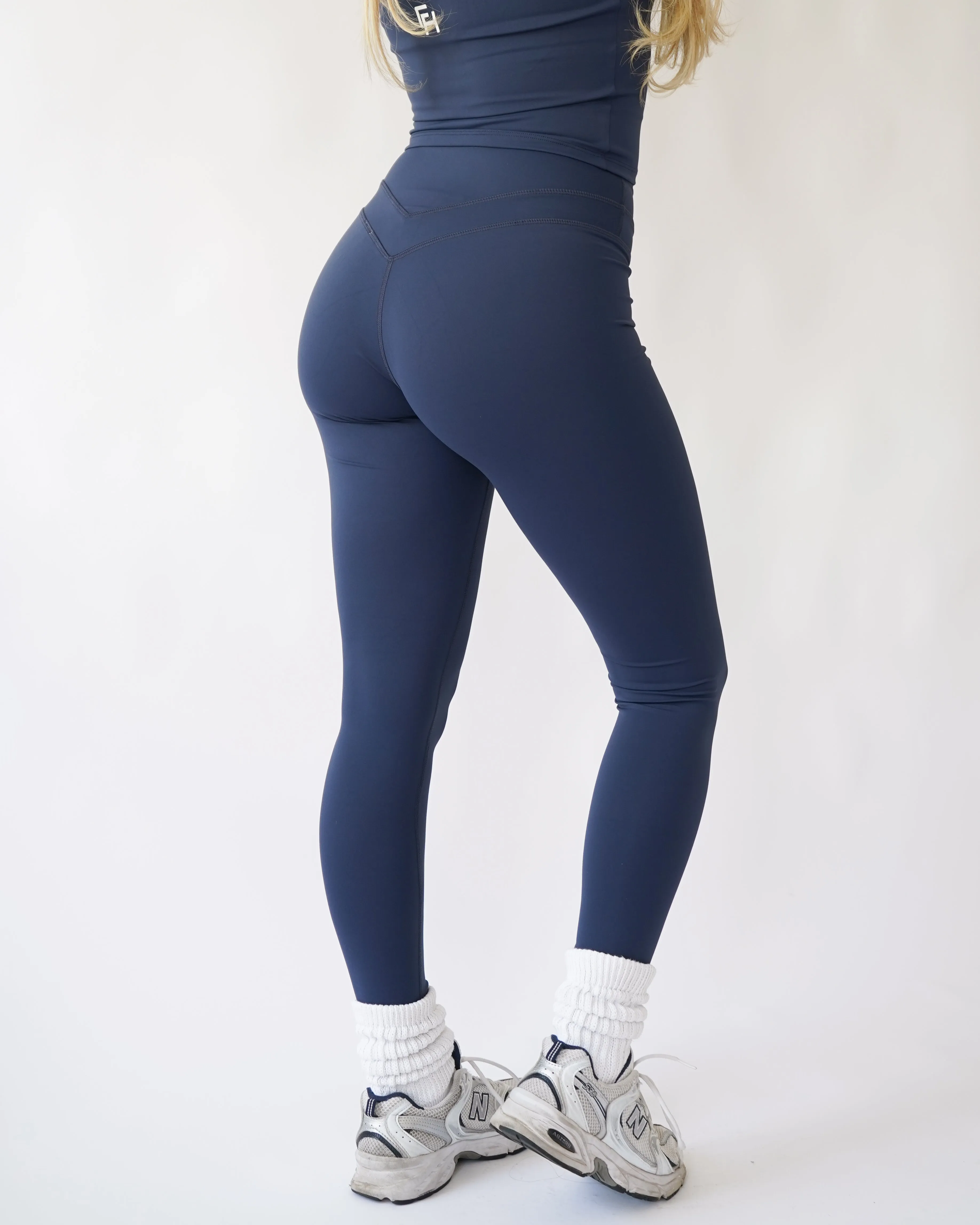 Effortless High-Rise Leggings 26" - Navy sold by First Health Apparel