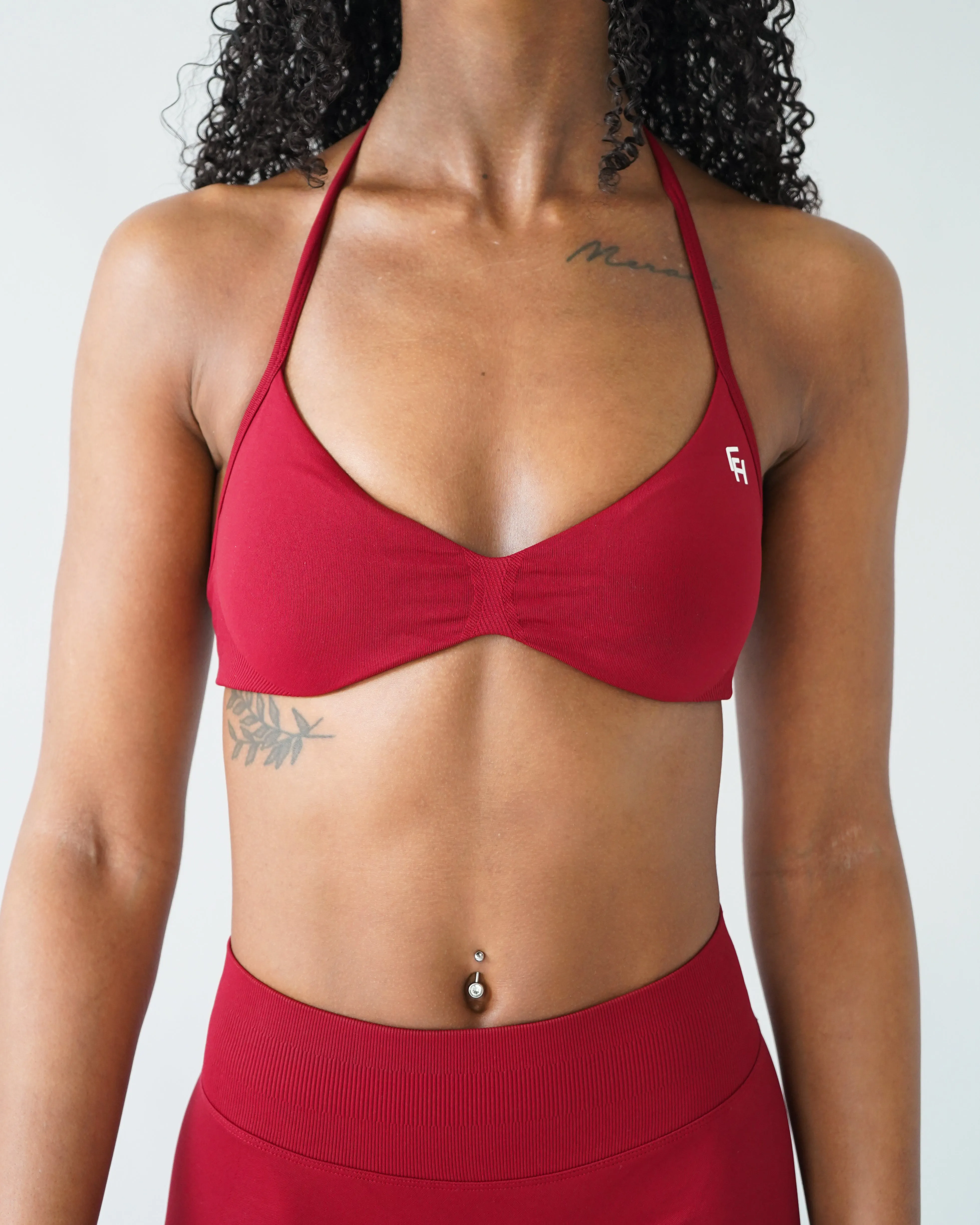 Ascend Halter Sports Bra - Ruby sold by First Health Apparel product image thumbnail 2